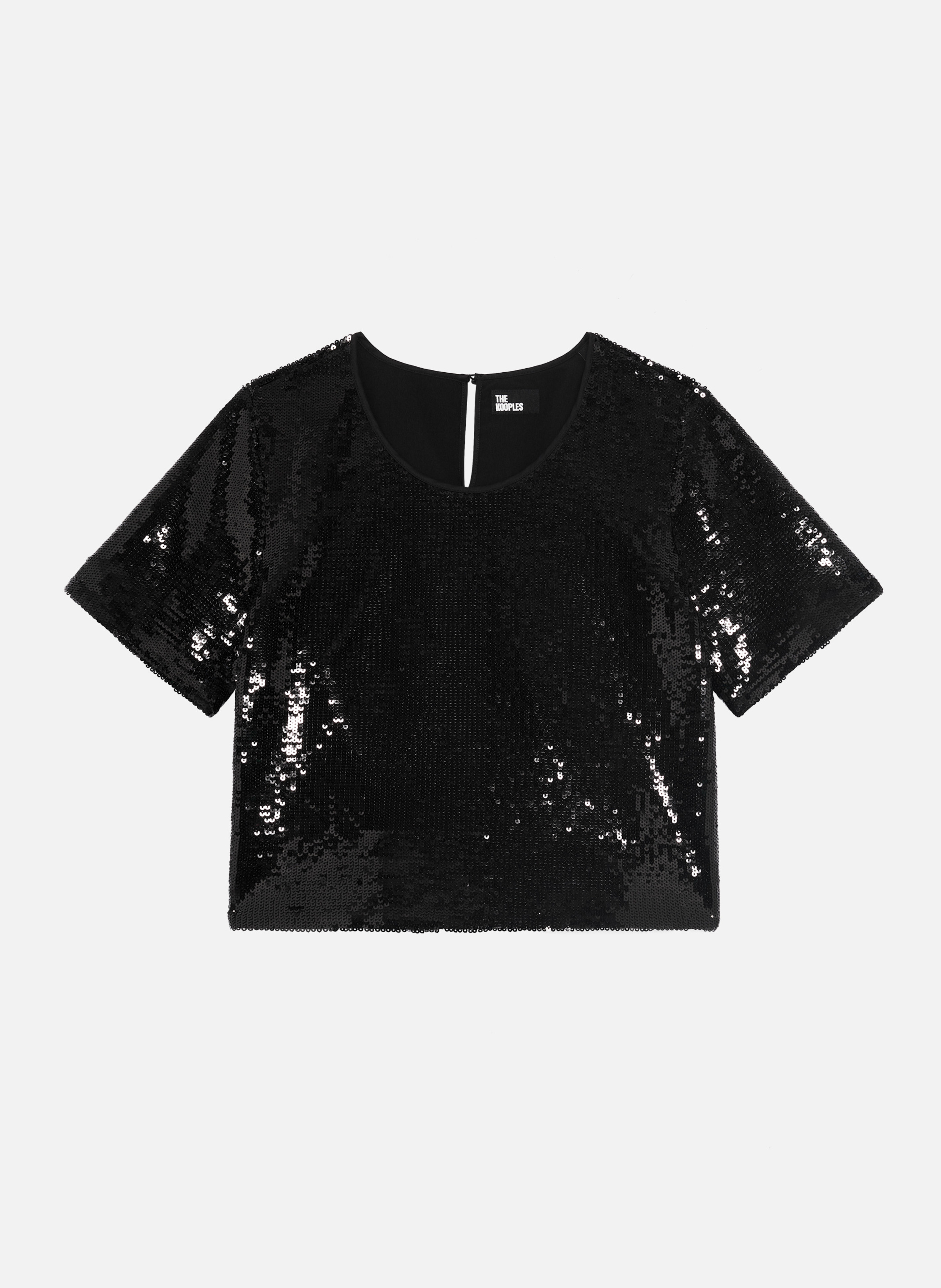 Sequinned top THE KOOPLES Black