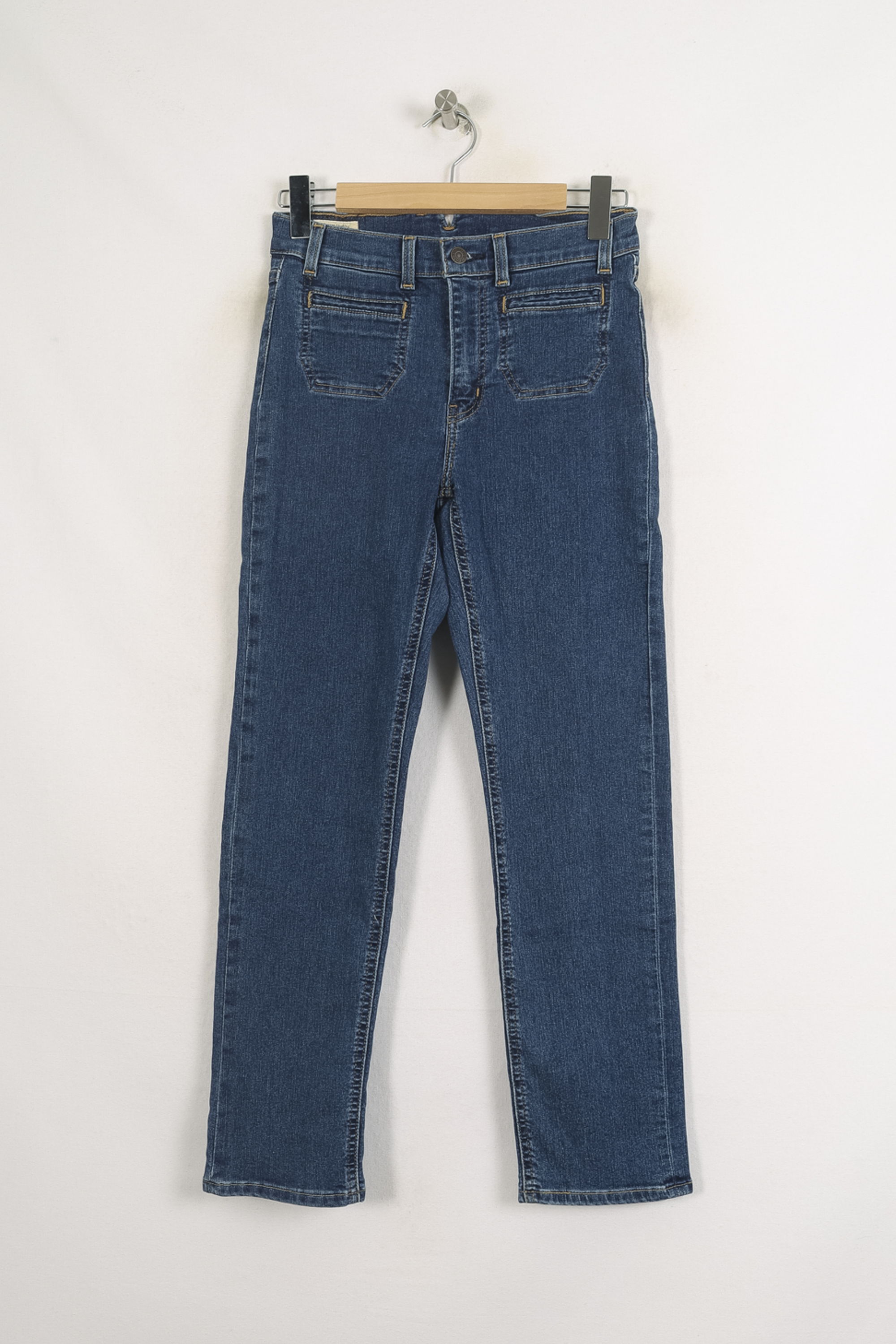 Cropped slim jeans with studs LEVI'S - Seconde main Blue