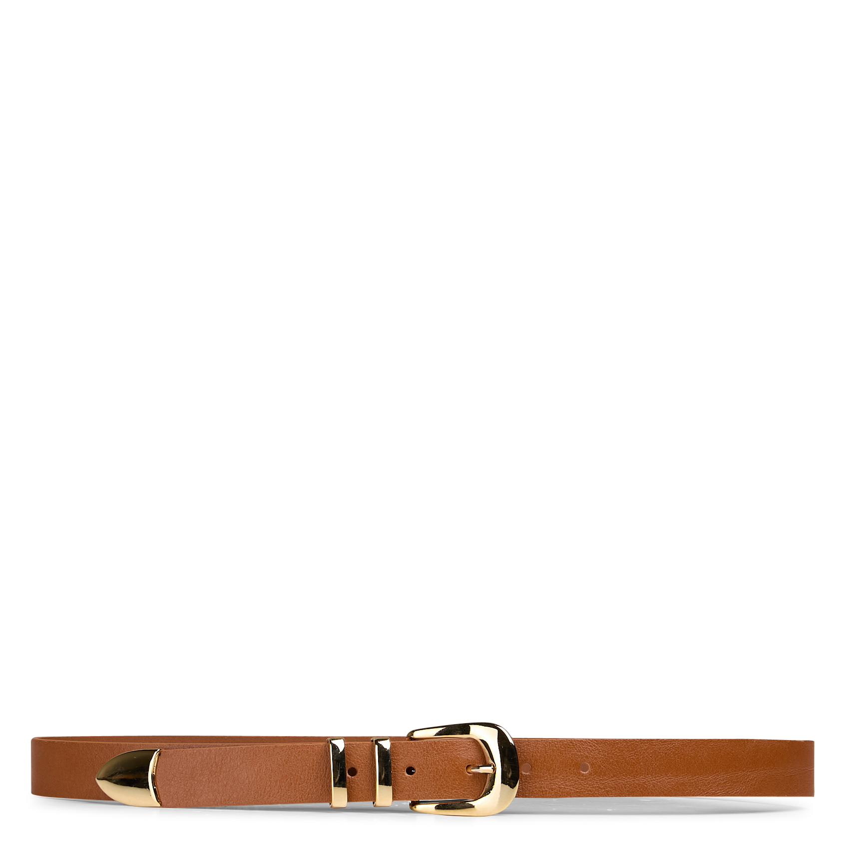 Ceintuur van glad leer LA PETITE ETOILE Bruin