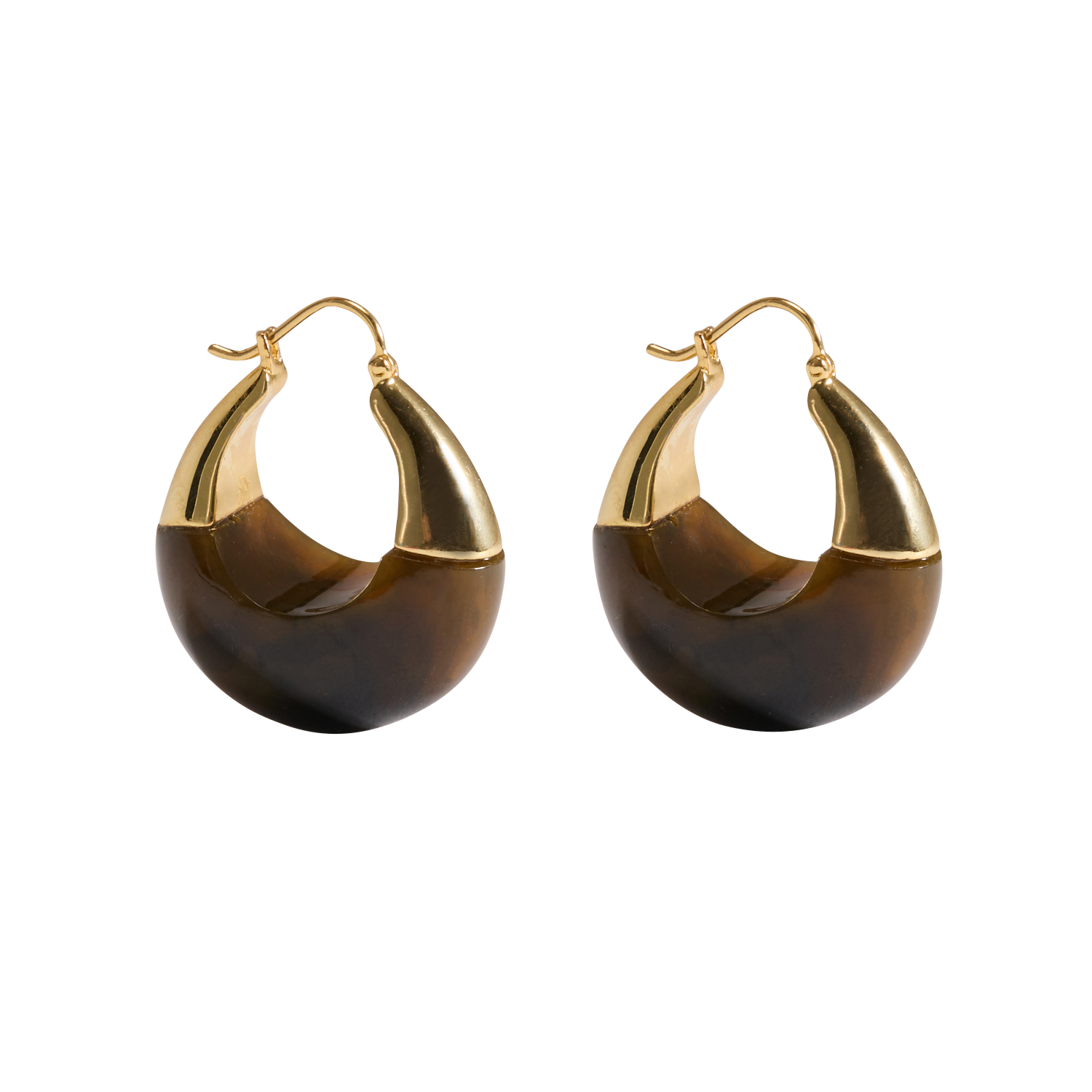 Aros grandes FEEKA Marron