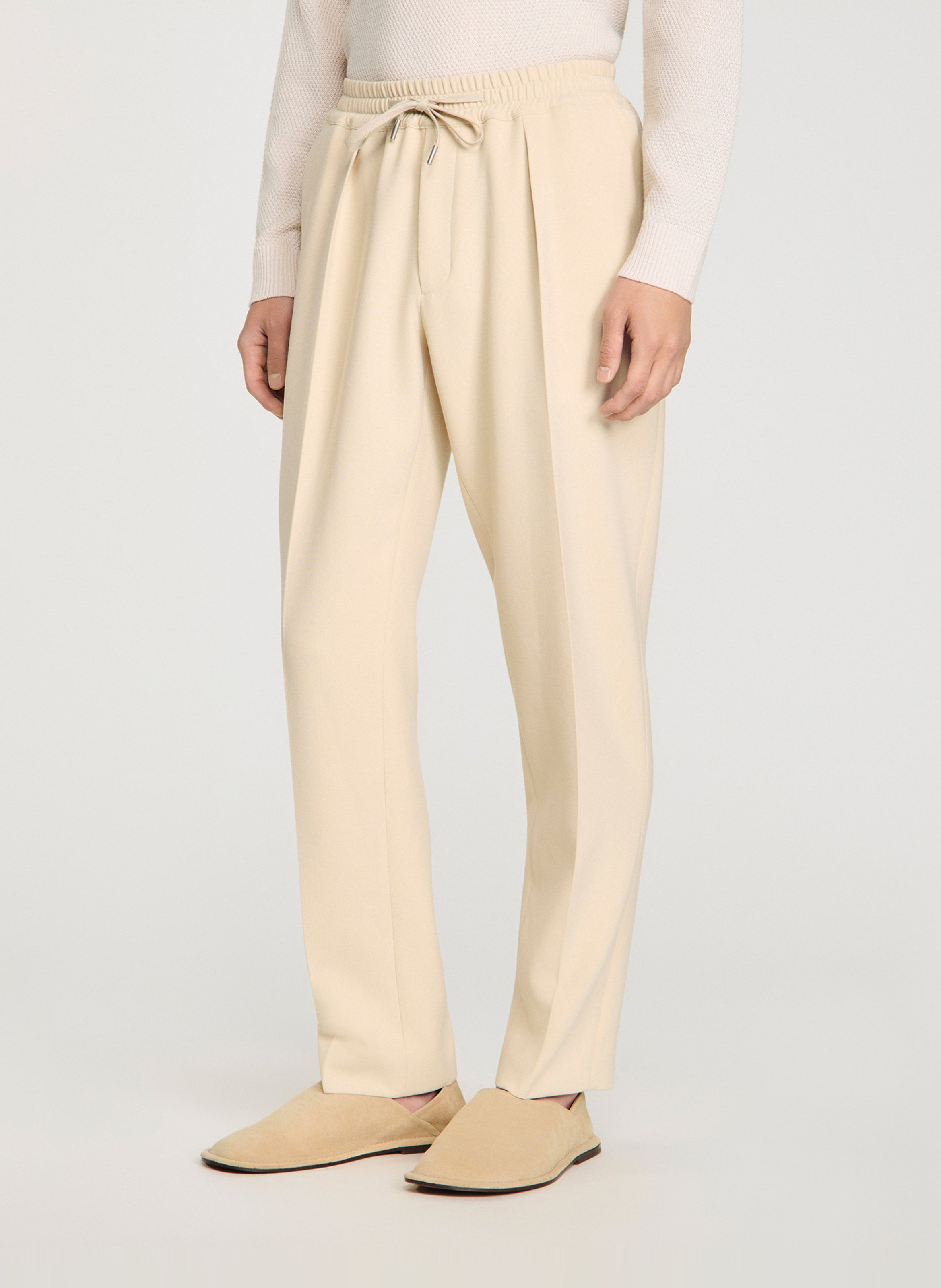 Pantalon droit SANDRO Blanc