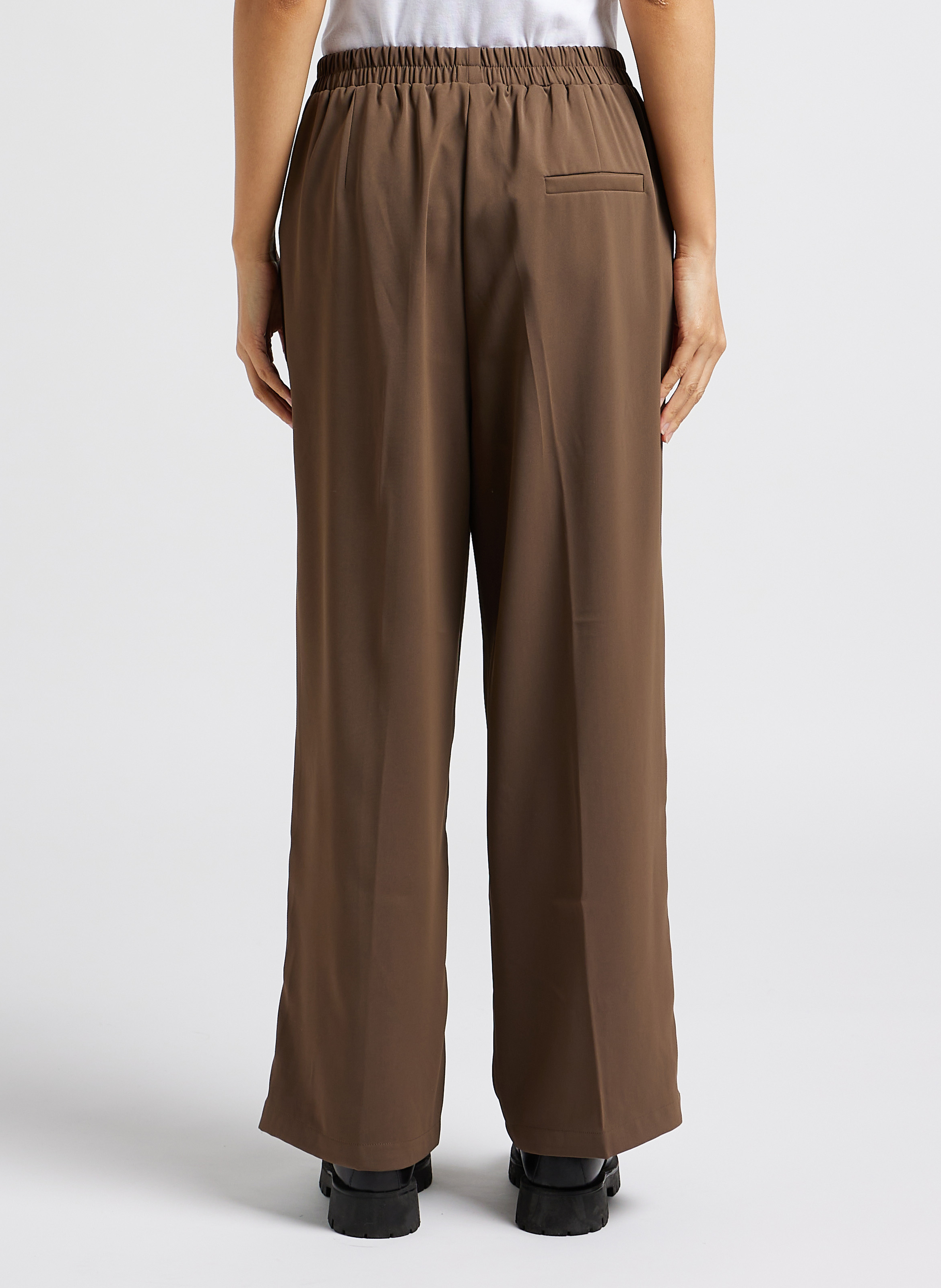 Pantalon droit taille mi-haute GRACE ET MILA Marron