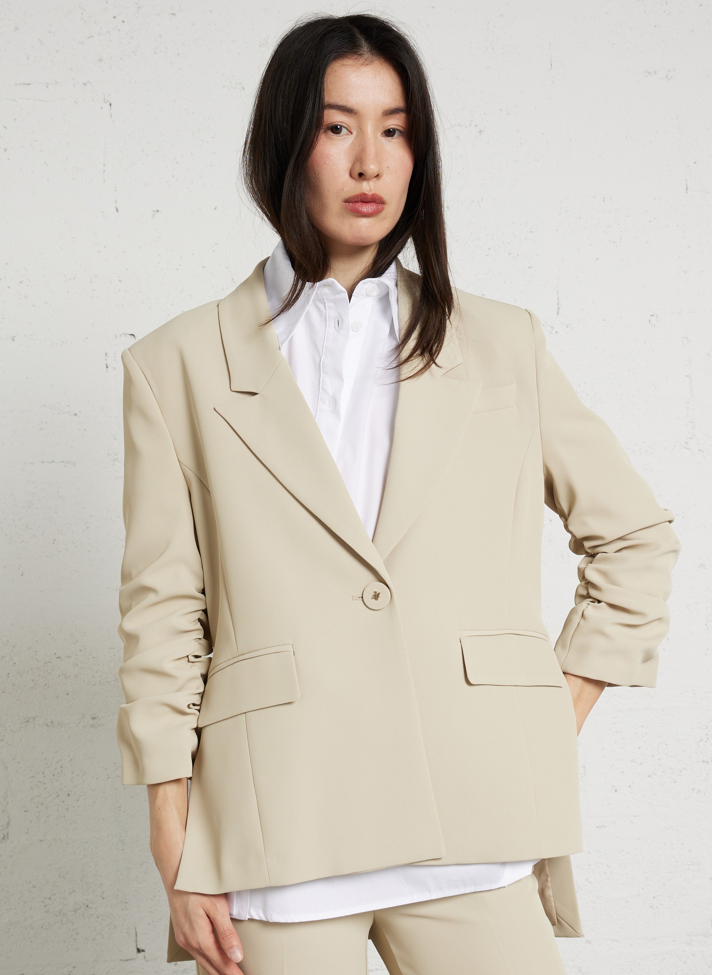 Blazer asymétrique col tailleur IMPERIAL Doré