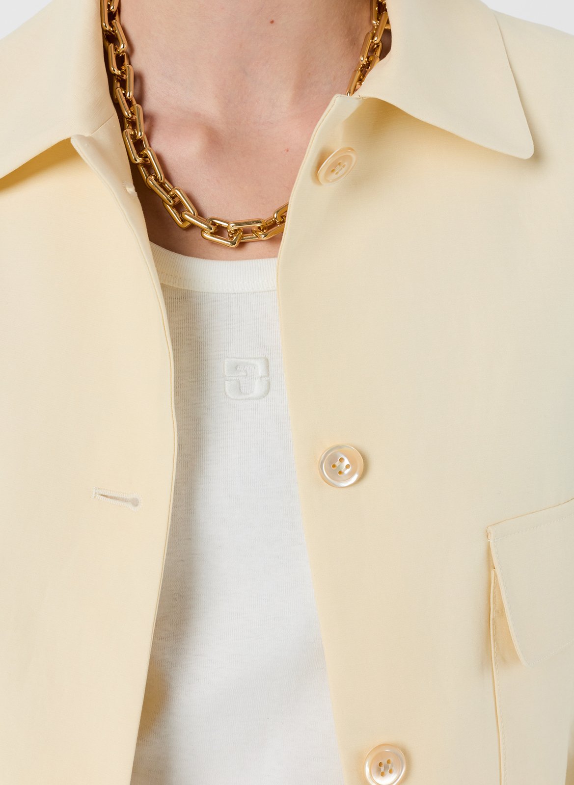 Straight-cut jacket with classic collar GERARD DAREL Yellow