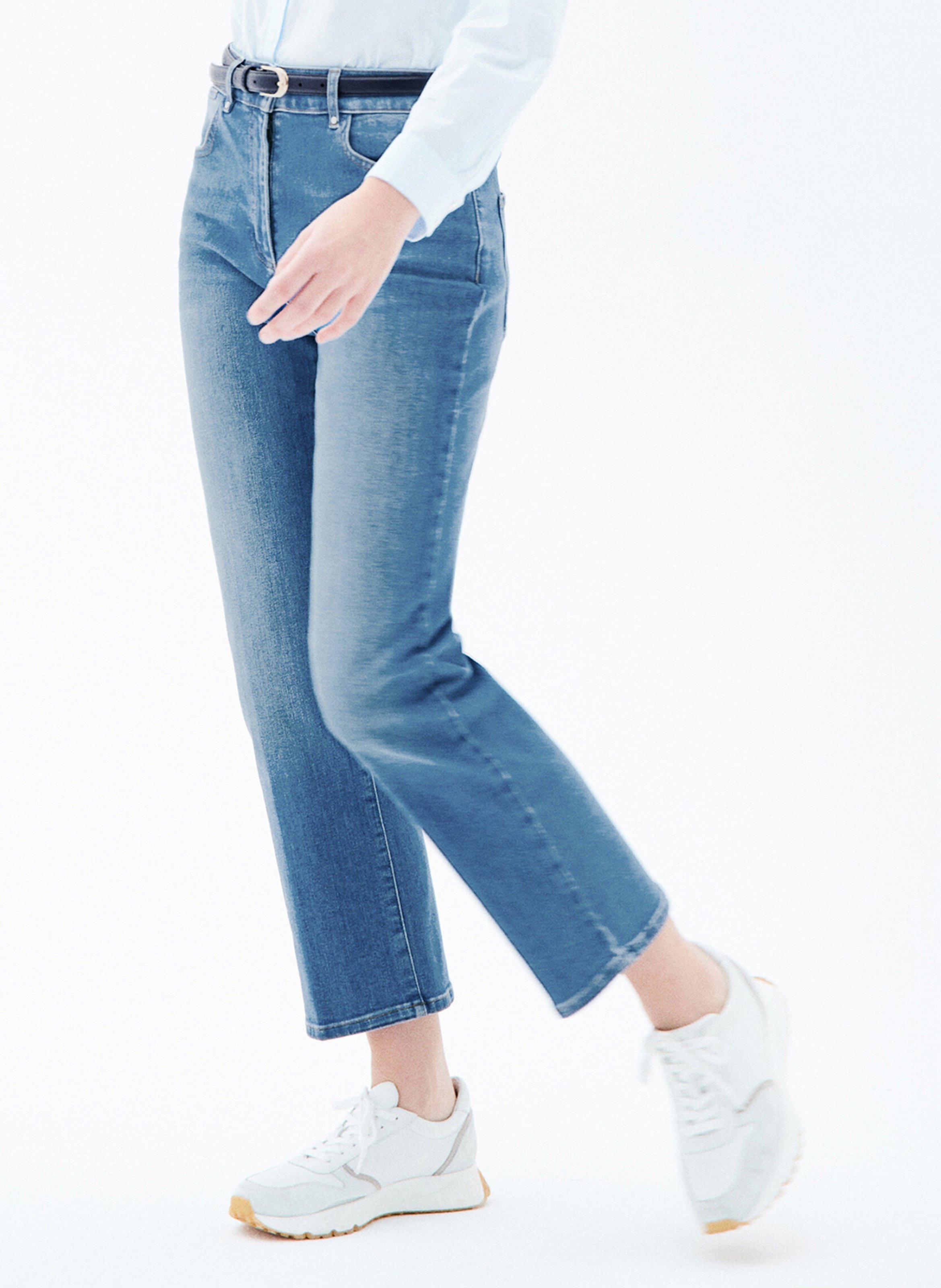 Jean droit en coton mélangé CAROLL Bleu