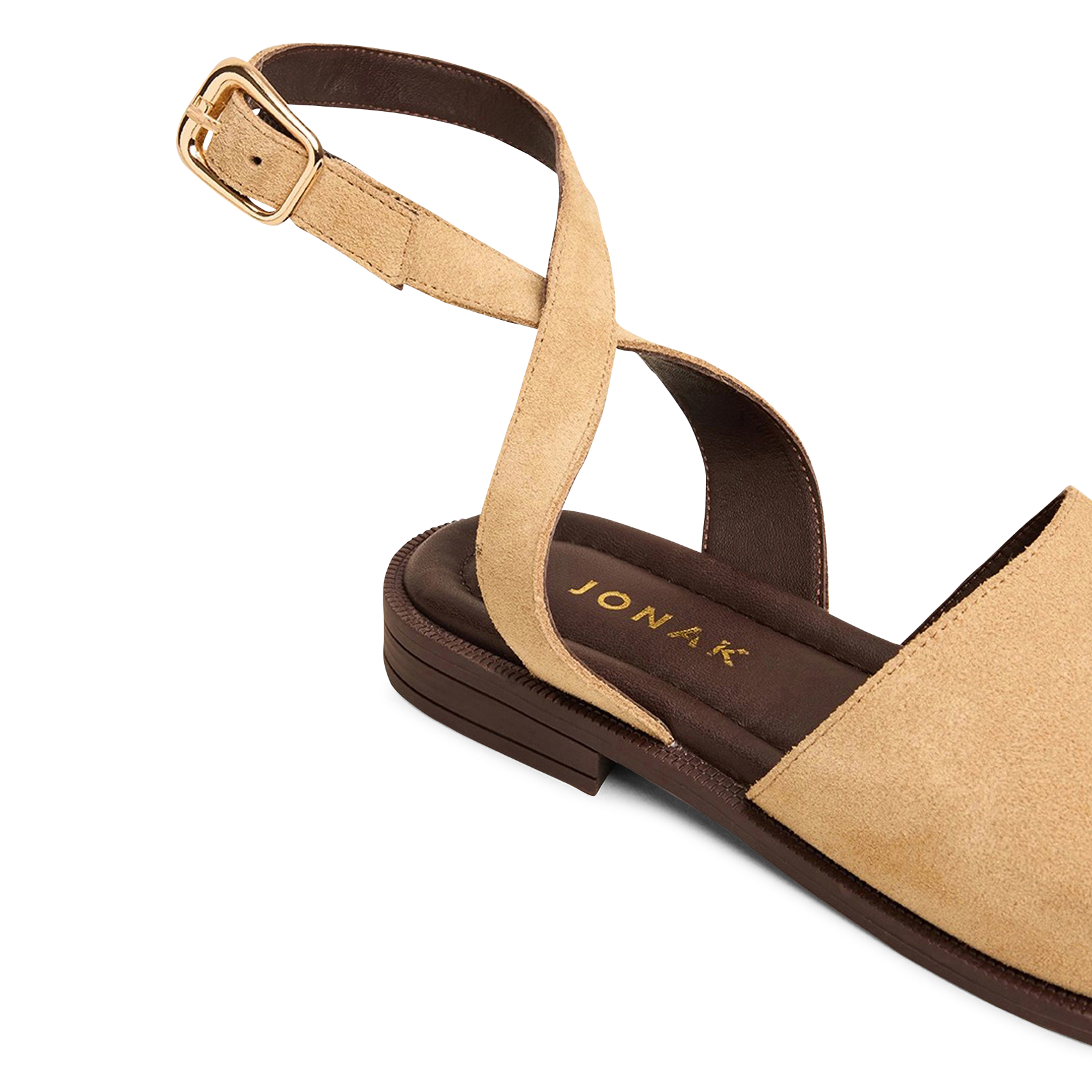 Sandales à boucles ajustables en cuir JONAK Beige