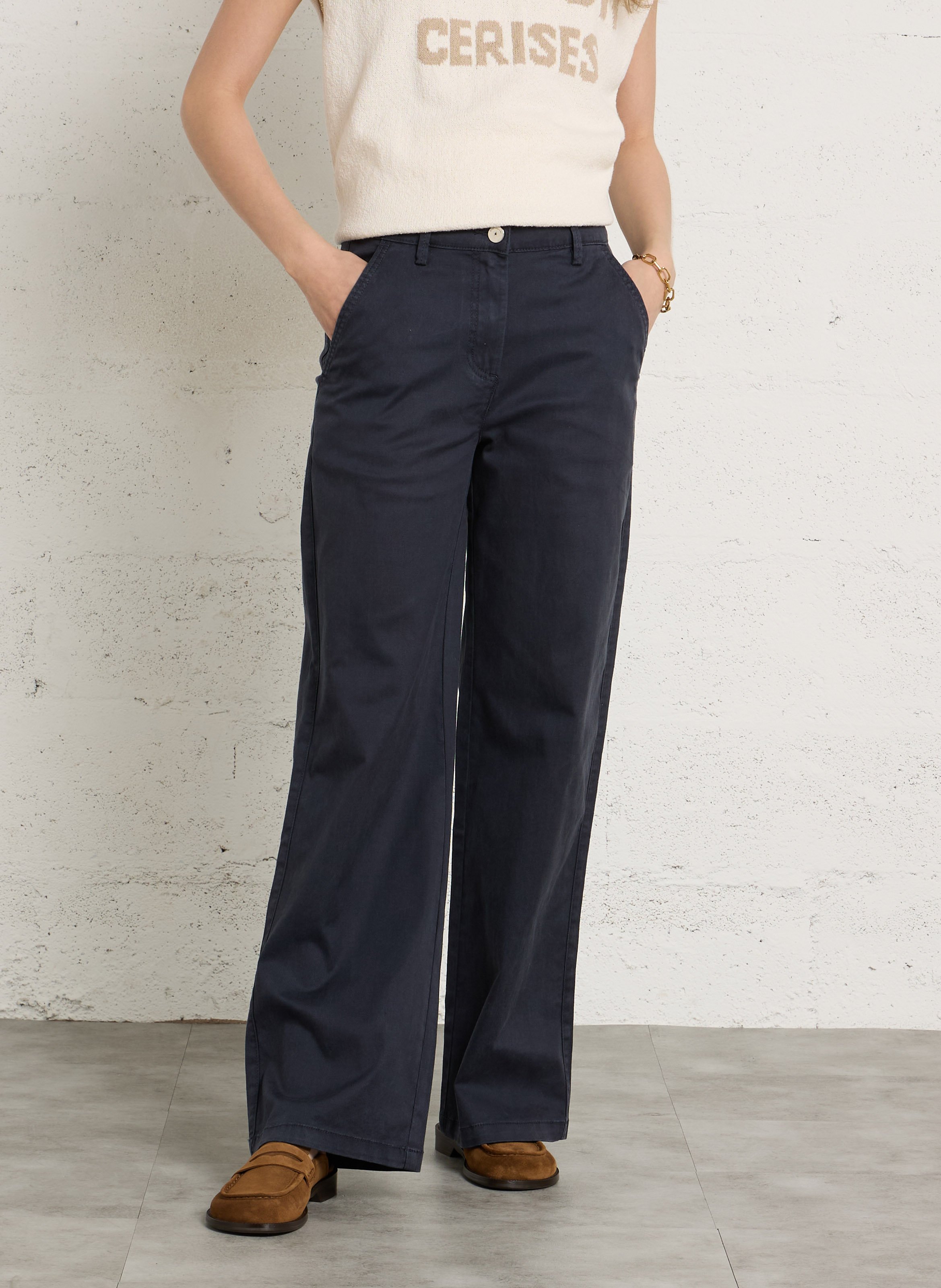 Pantalon chino droit uni SUD EXPRESS