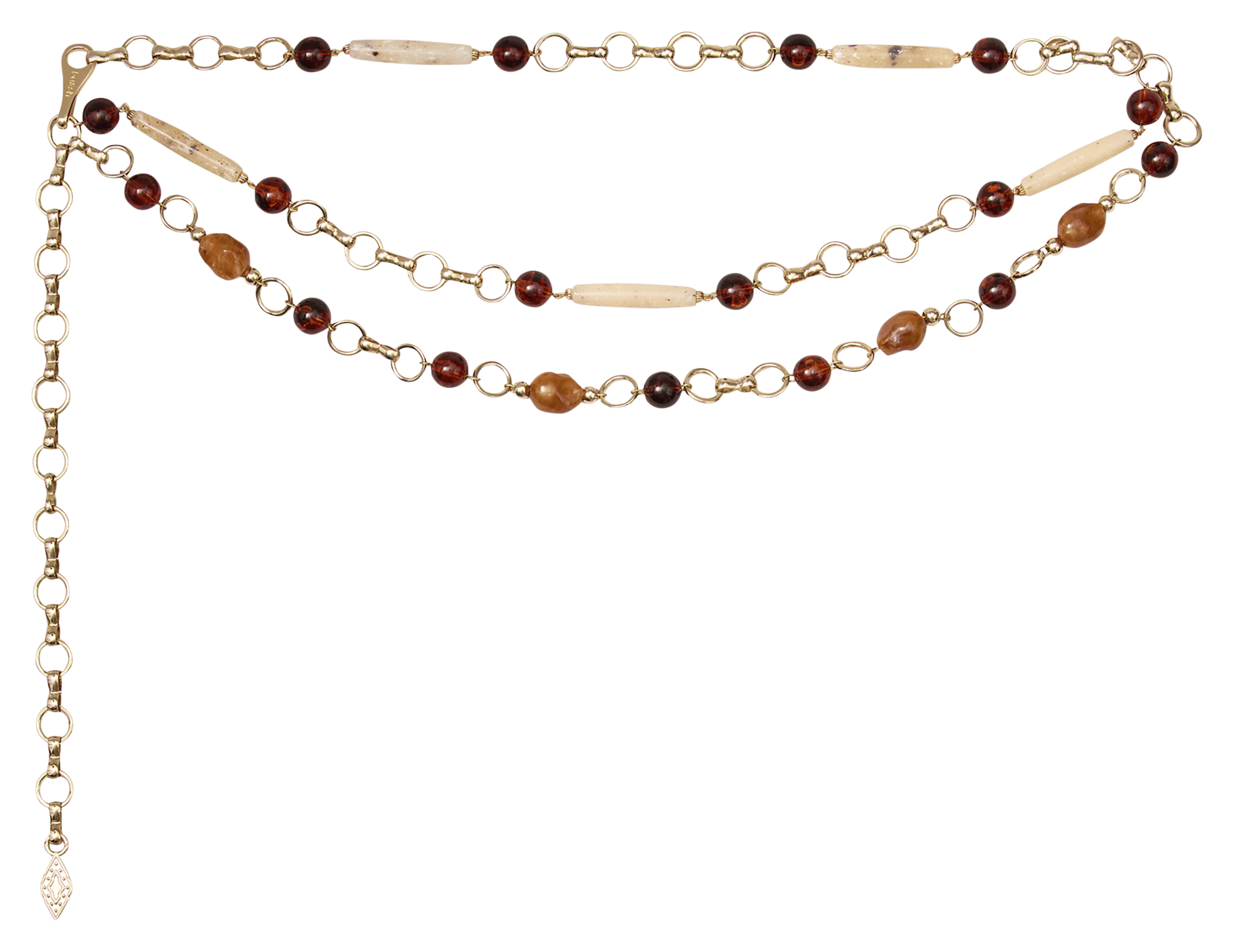 Dubbele rij riem BA&SH Goudkleurig