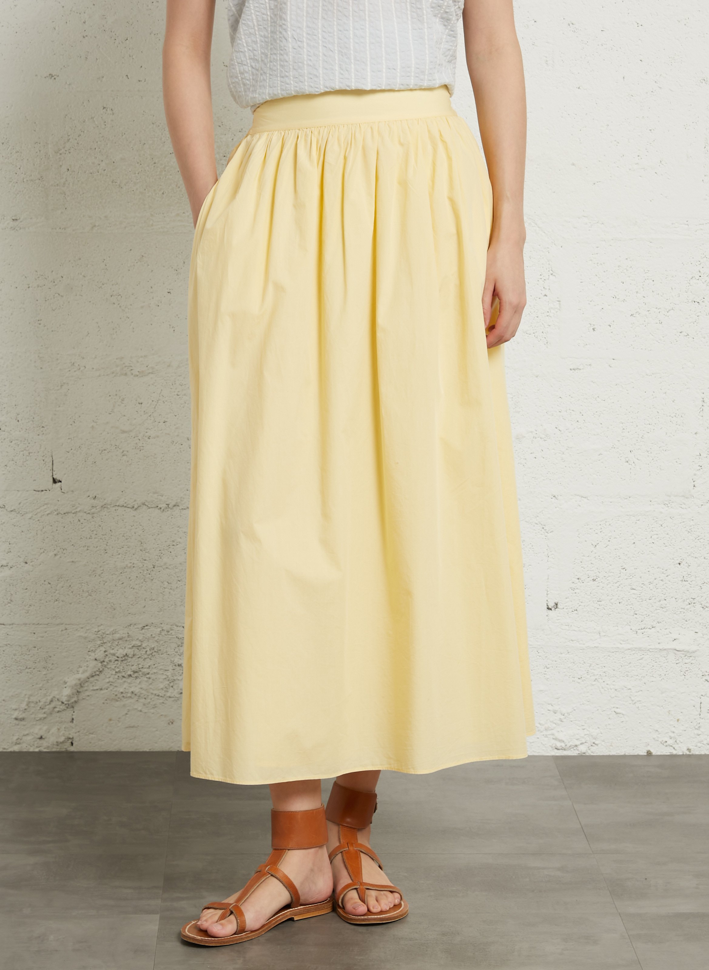 Flared cotton midi skirt BELLEPIECE