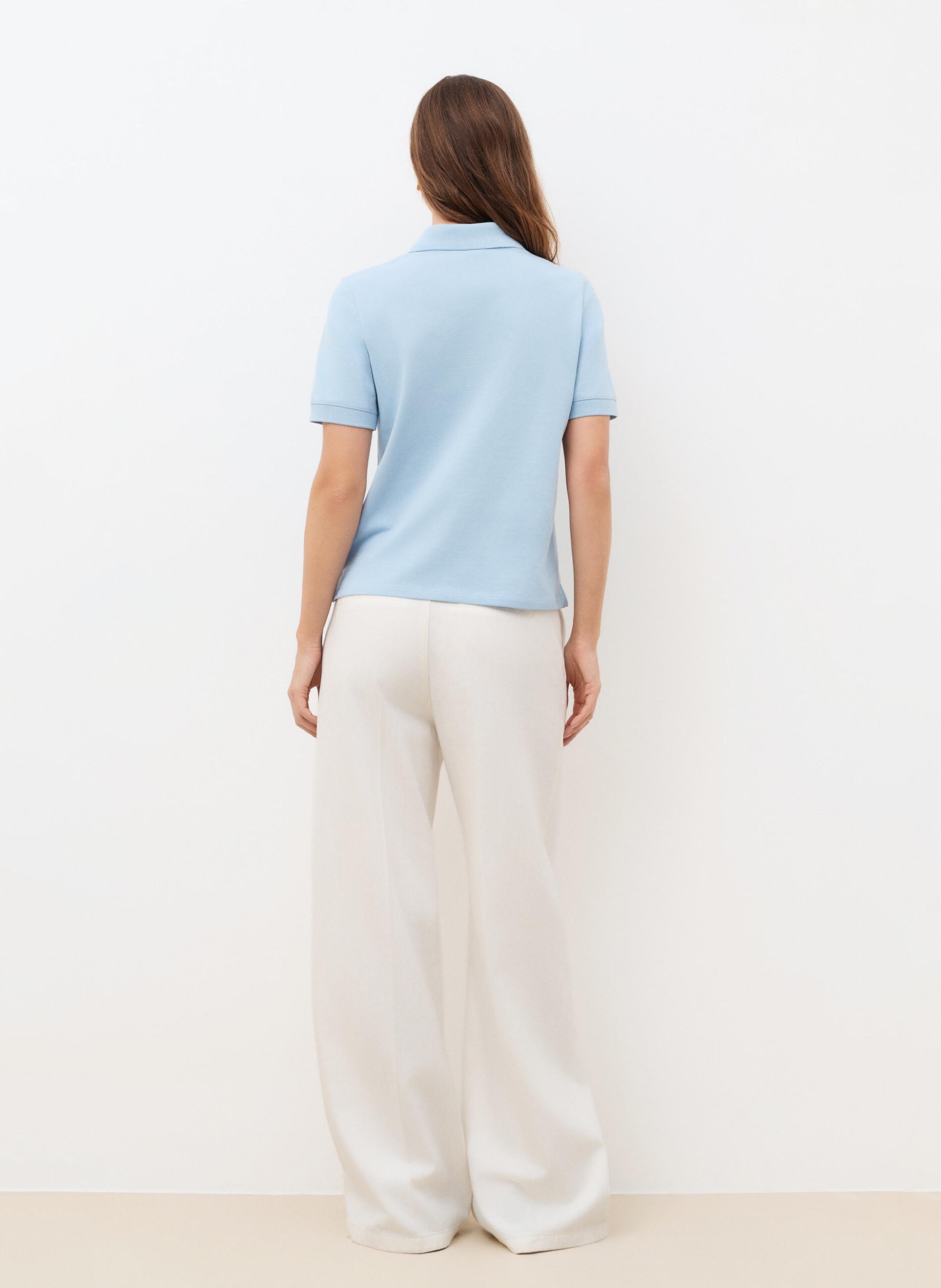 Polo manches courtes en coton CAROLL Bleu