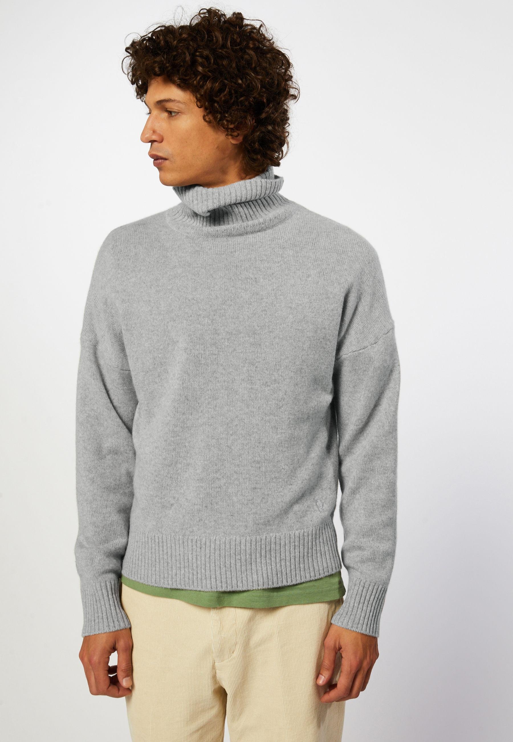 Pull col roulé en cachemire RODIER Gris