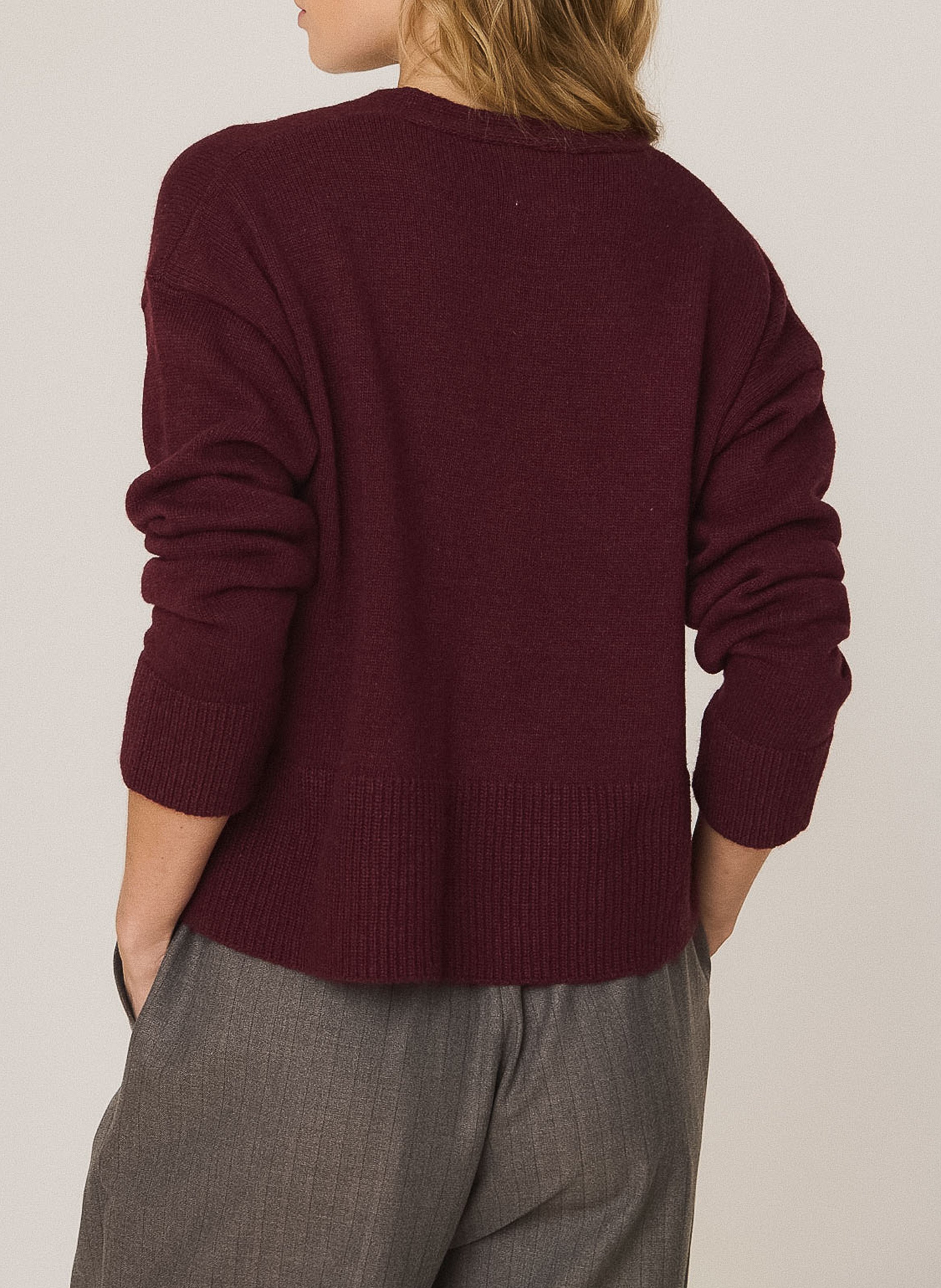 Oversized V-neck vest INDI & COLD Purple