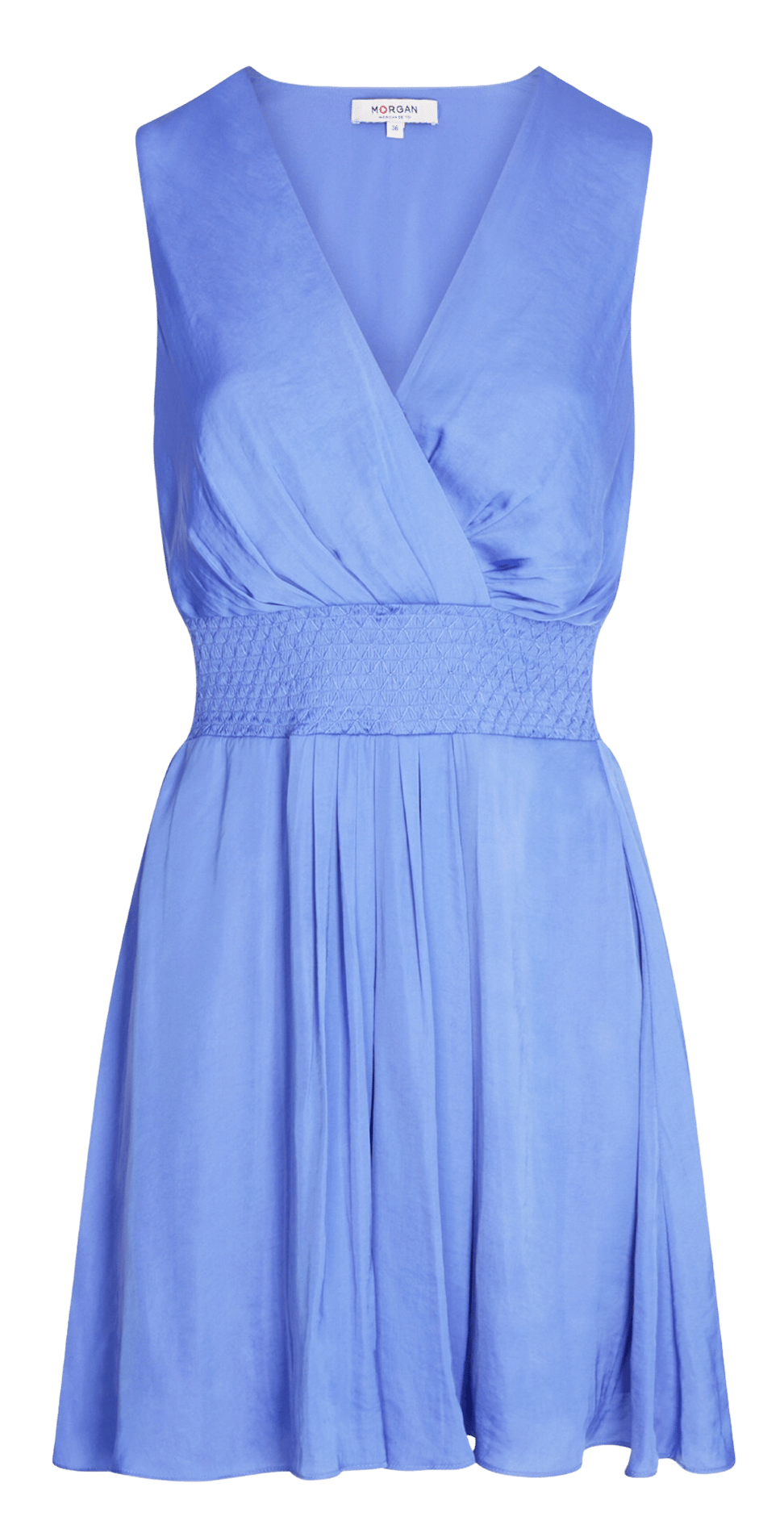 Short V-neck dress MORGAN Blue