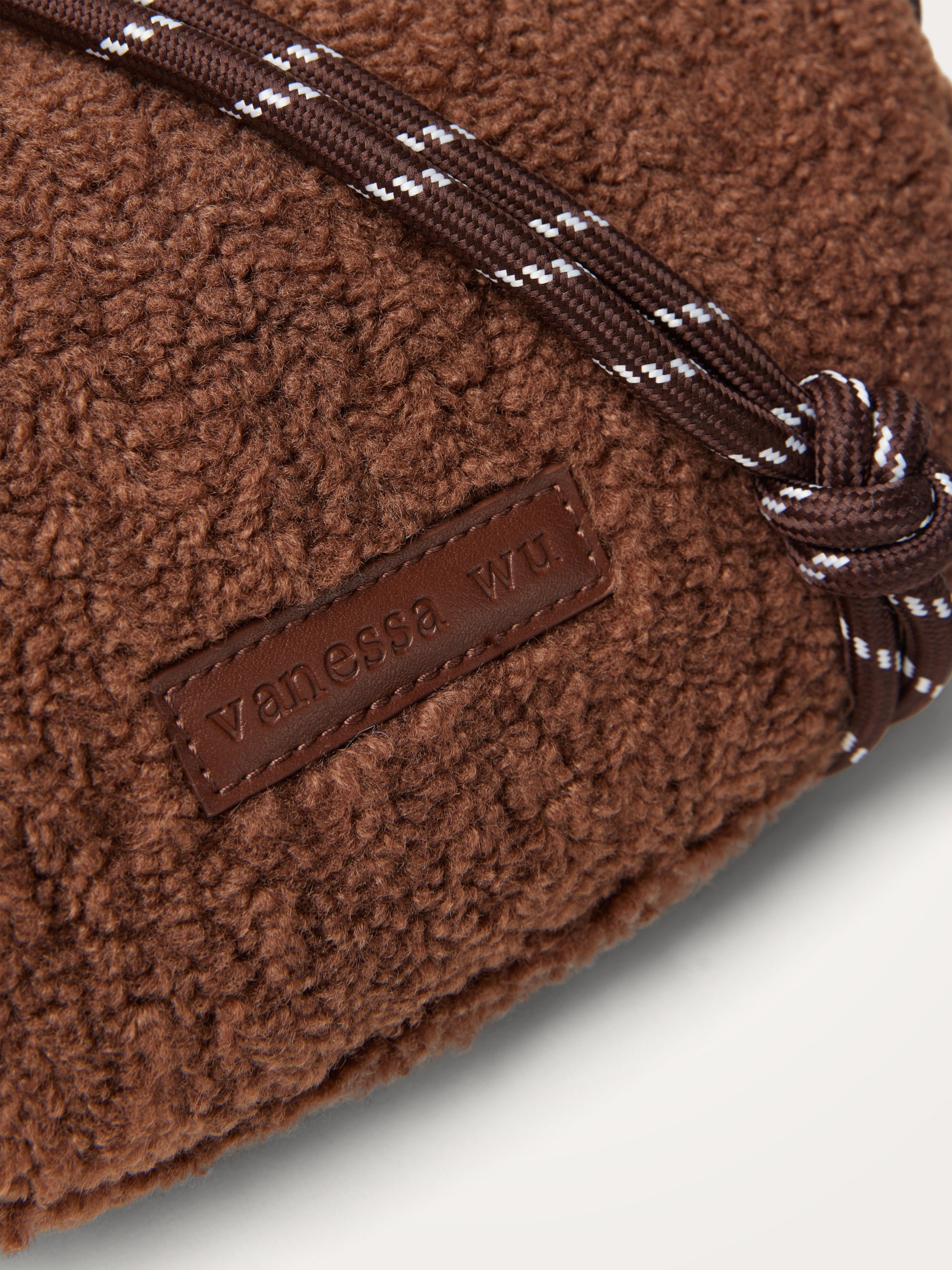 Faux shearling fanny pack | Brown VANESSA WU Women