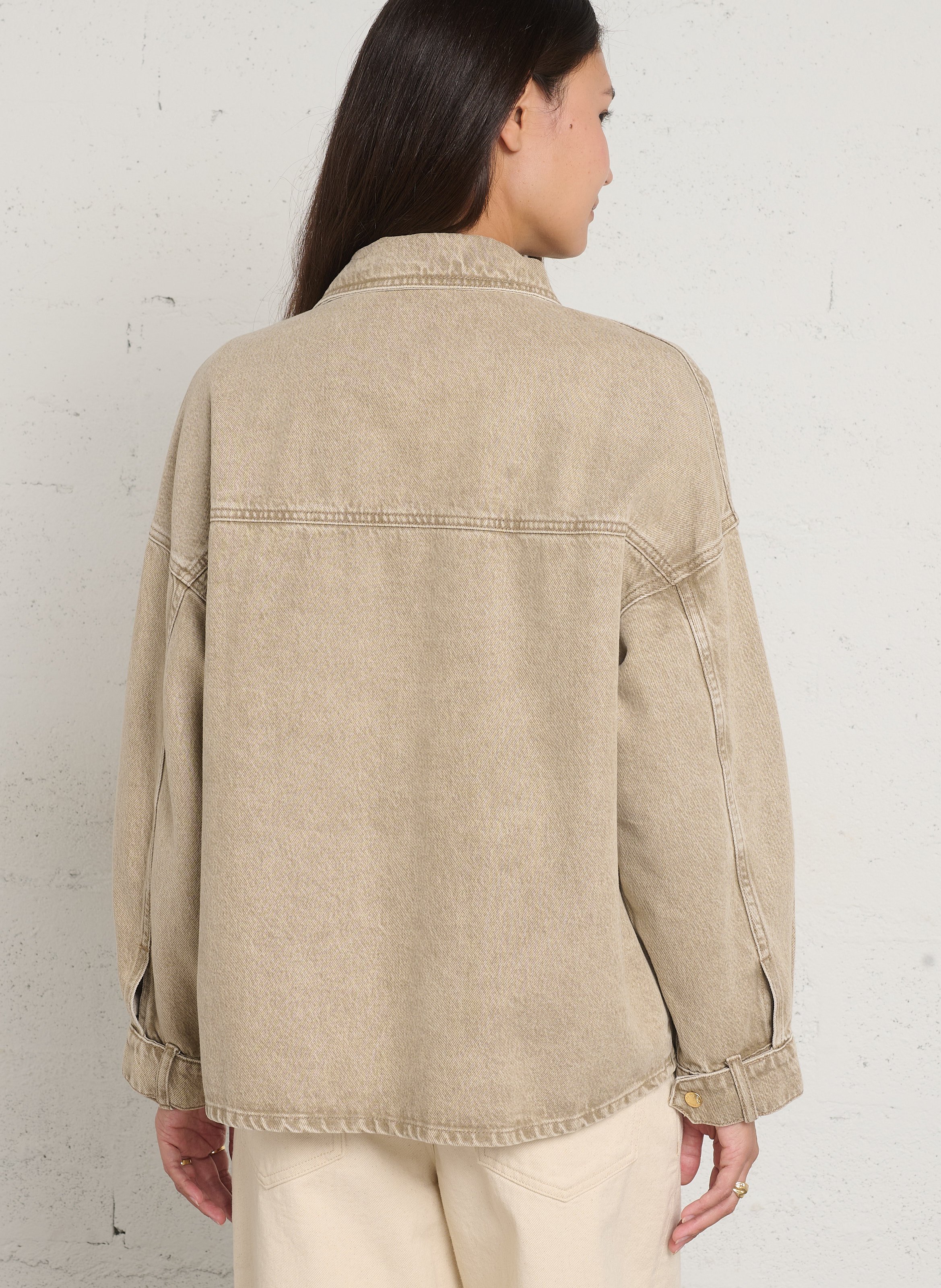 Veste en jean DES PETITS HAUTS Rose