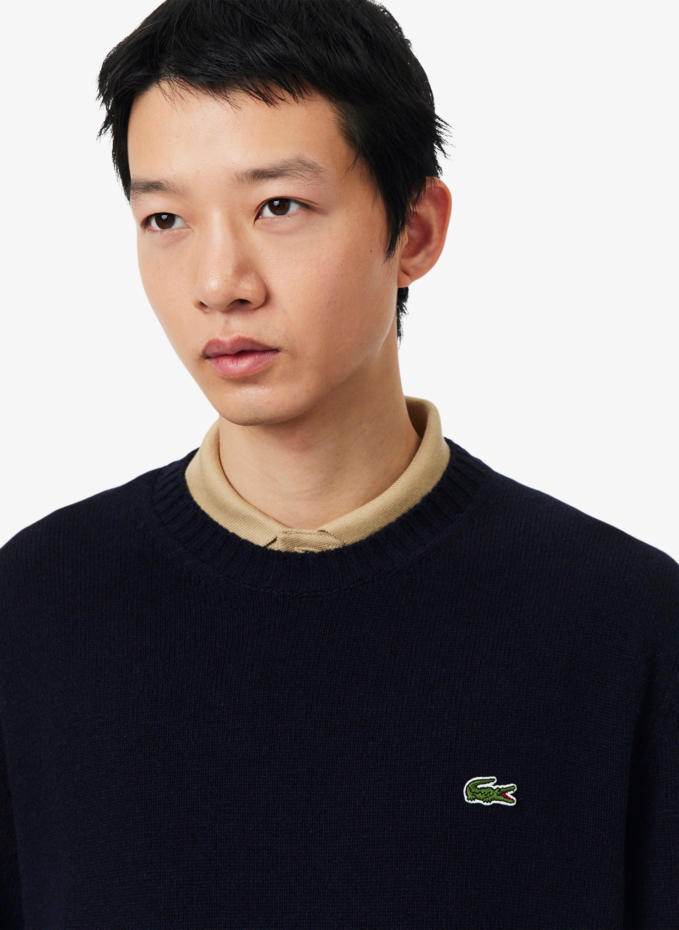 Fine wool sweater LACOSTE Blue