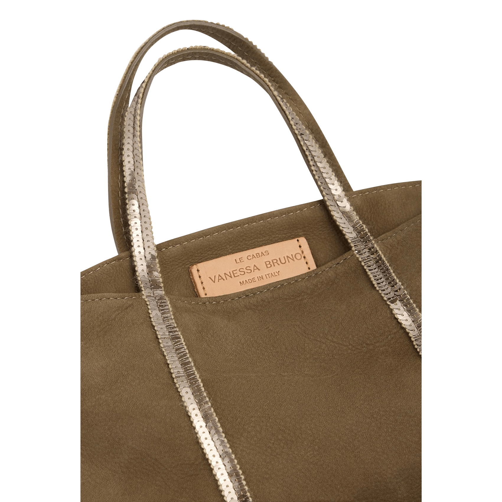 Leather tote bag VANESSA BRUNO Grey