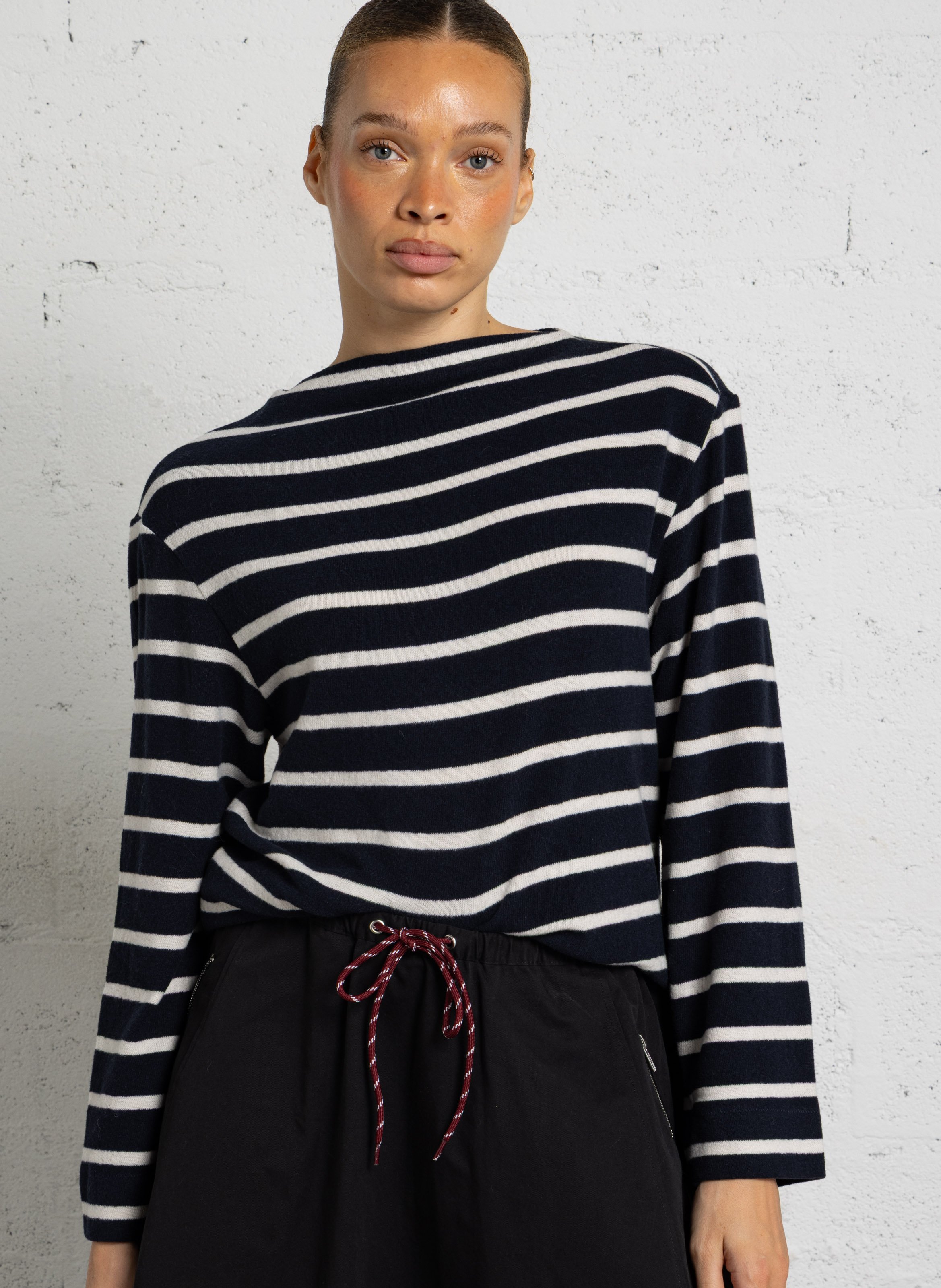 Gestreifter Oversized-Pullover aus Baumwollmischung BELLEROSE Mehrfarbig