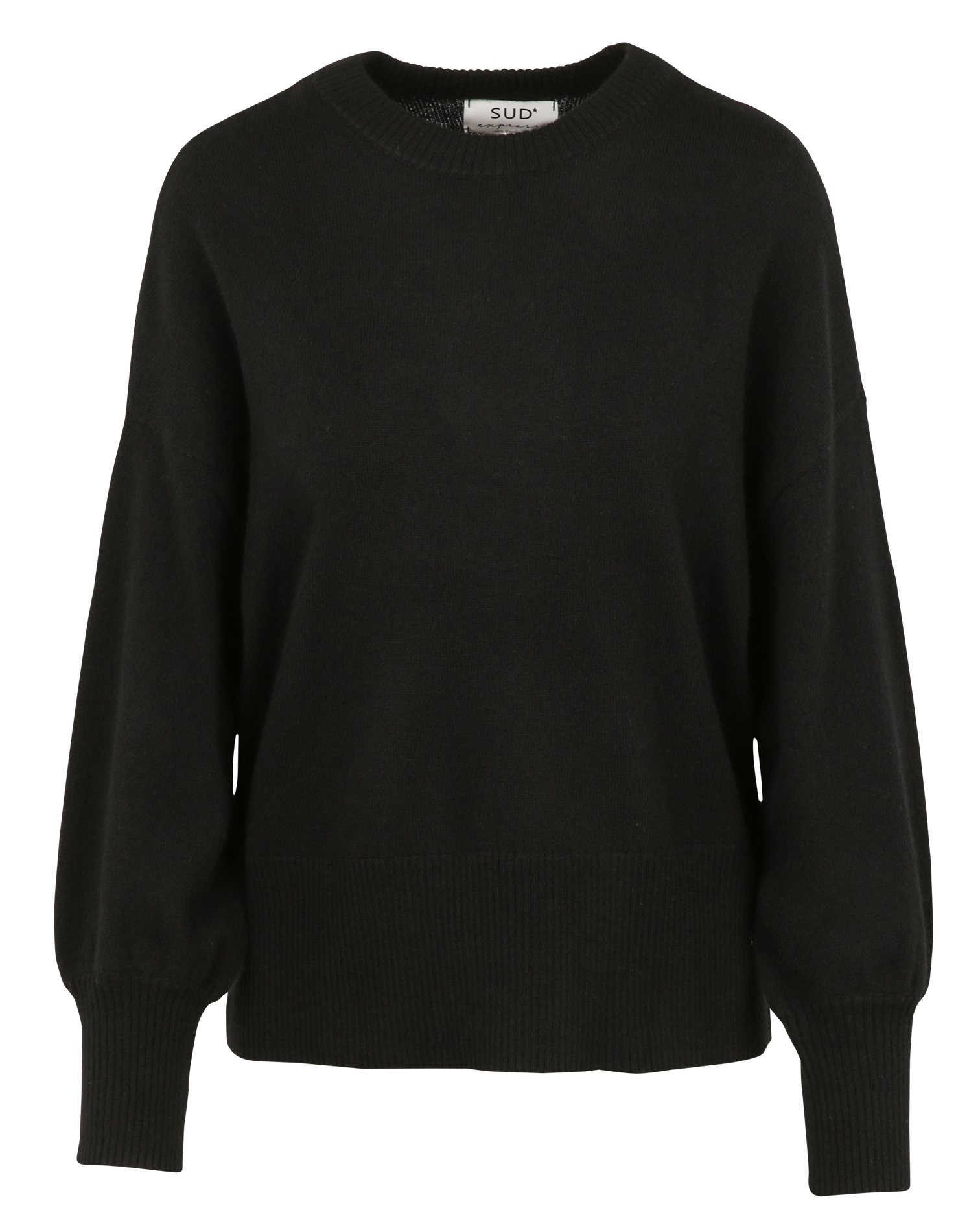 Pull ample col rond en cachemire SUD EXPRESS Noir