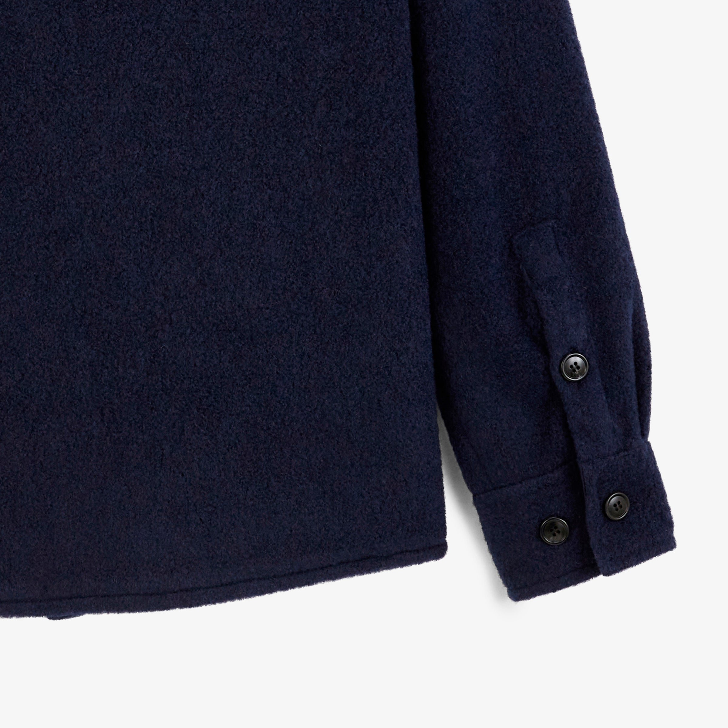 Navy blue textured TRAP overshirt SERGE BLANCO Blue