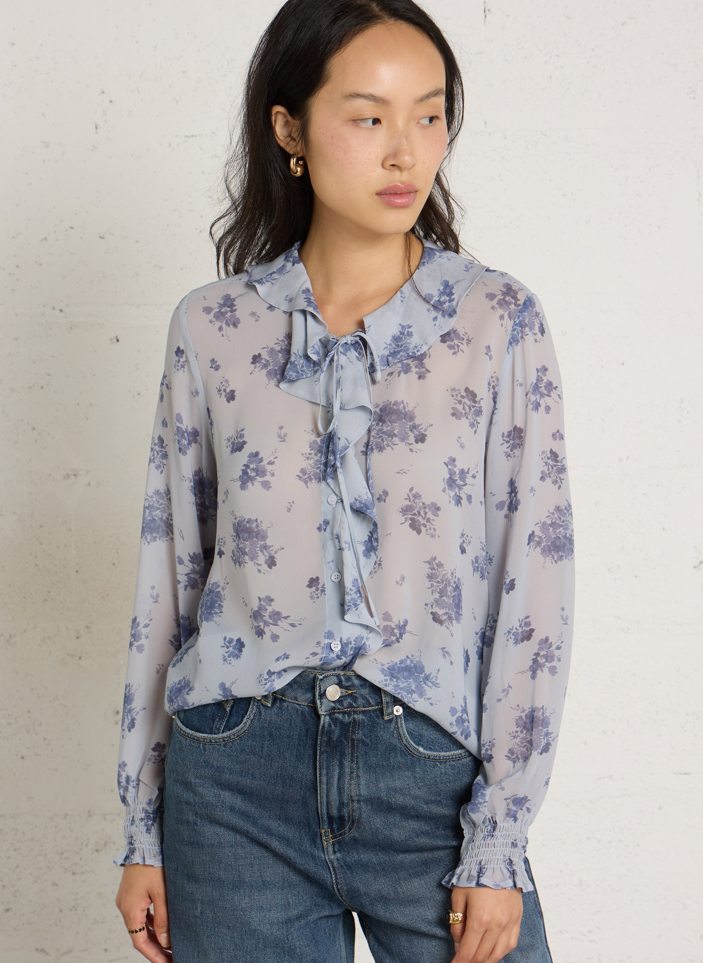 Polka Dot Shirt IKKS Blue