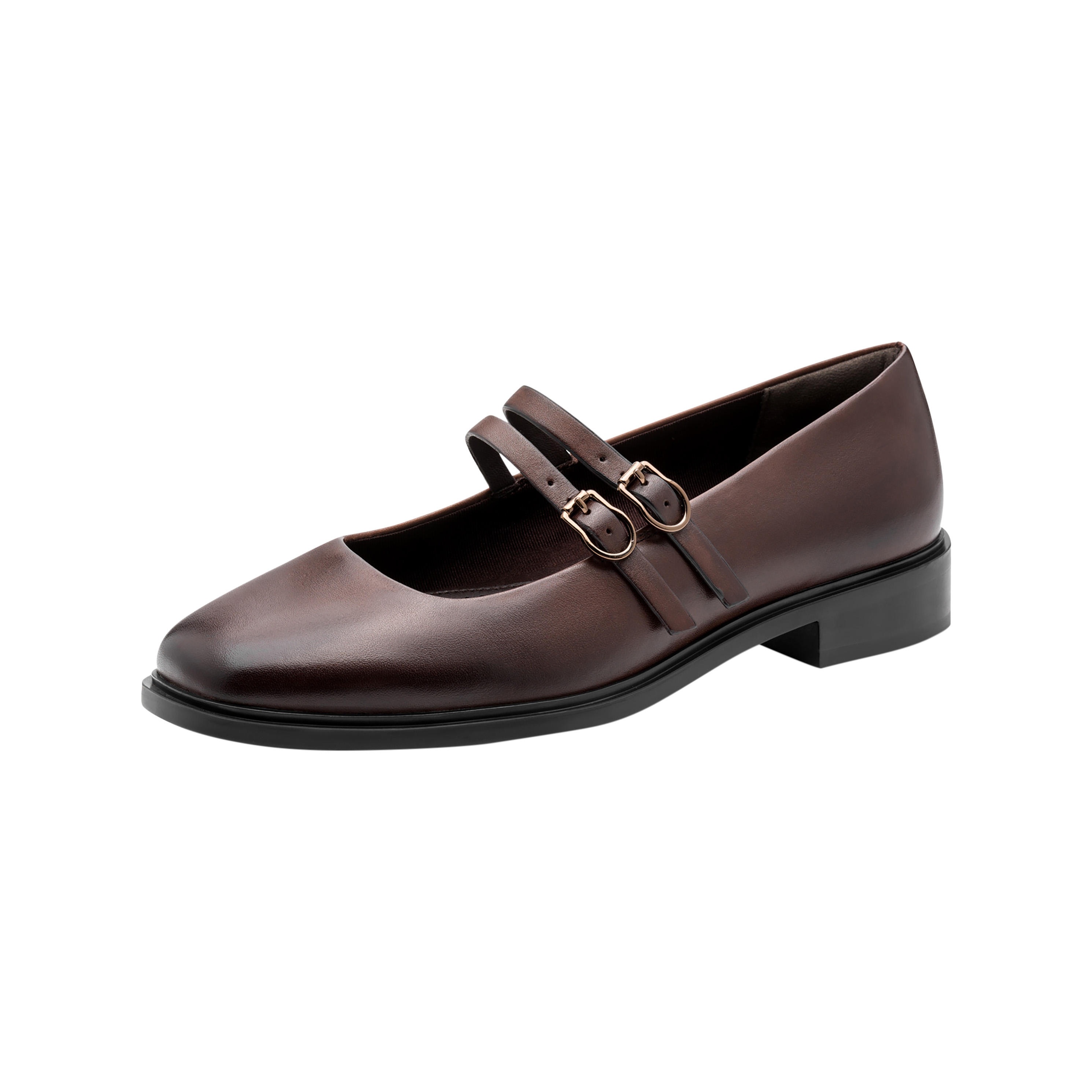 Leather ballet pumps TAMARIS Brown