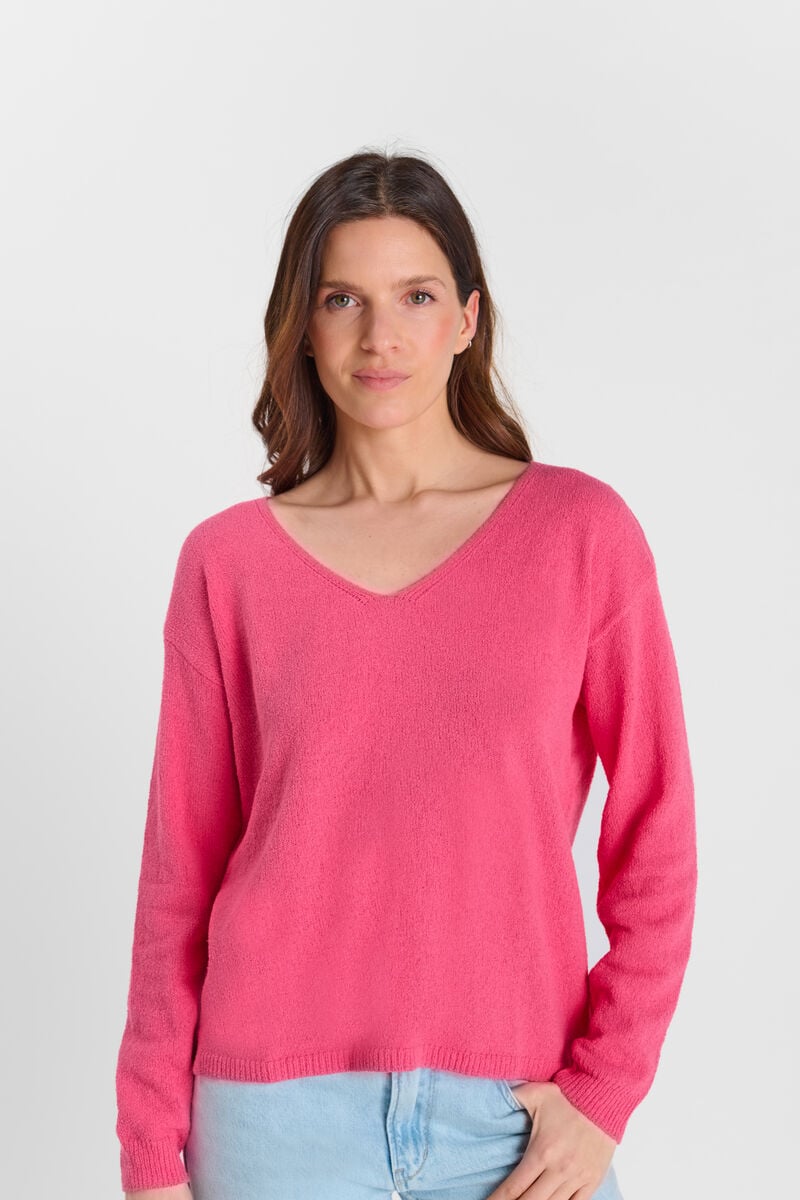 V-neck sweater LE TEMPS DES CERISES Pink