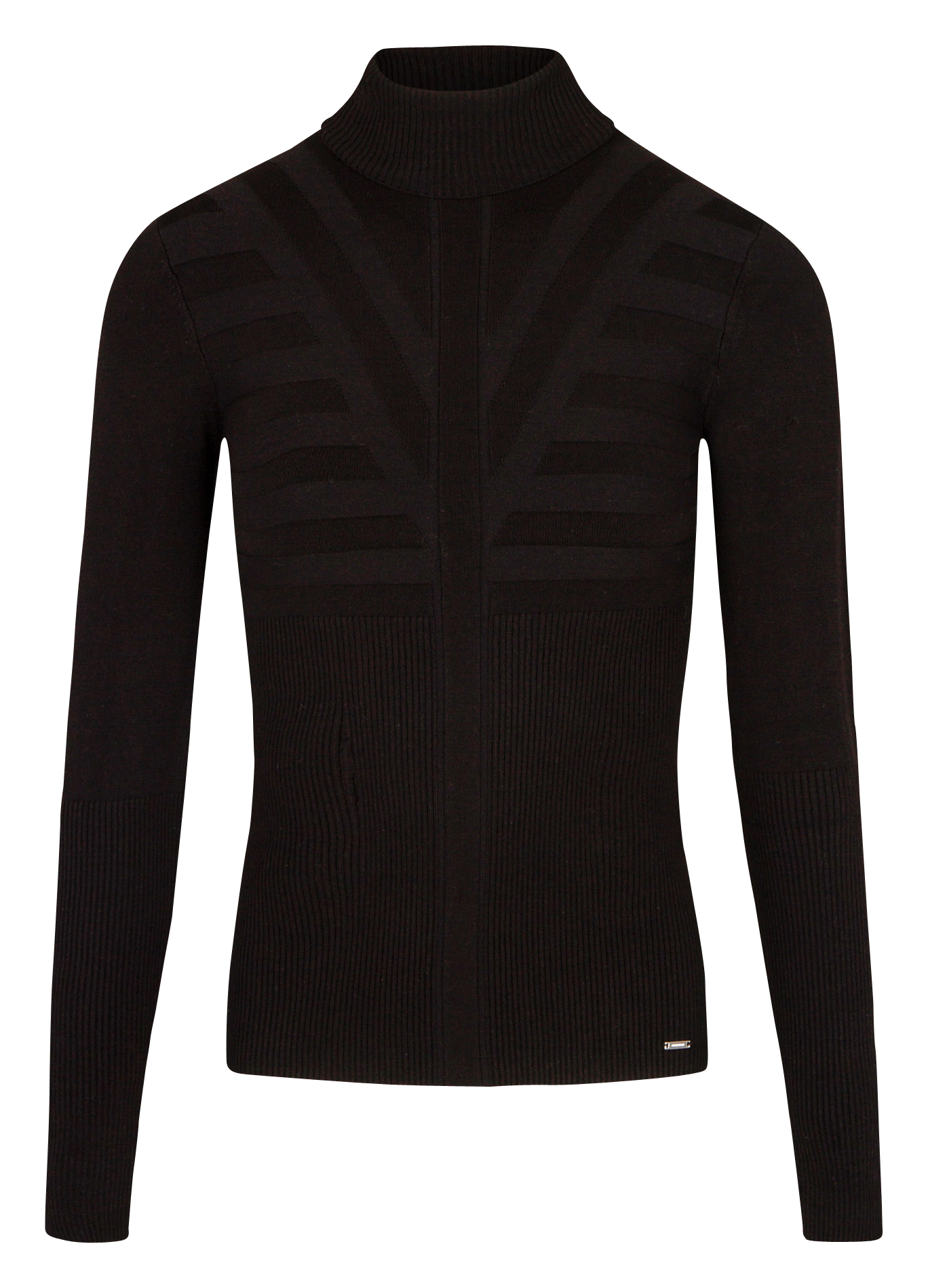 Coltrui met ribbeltextuur MORGAN Zwart