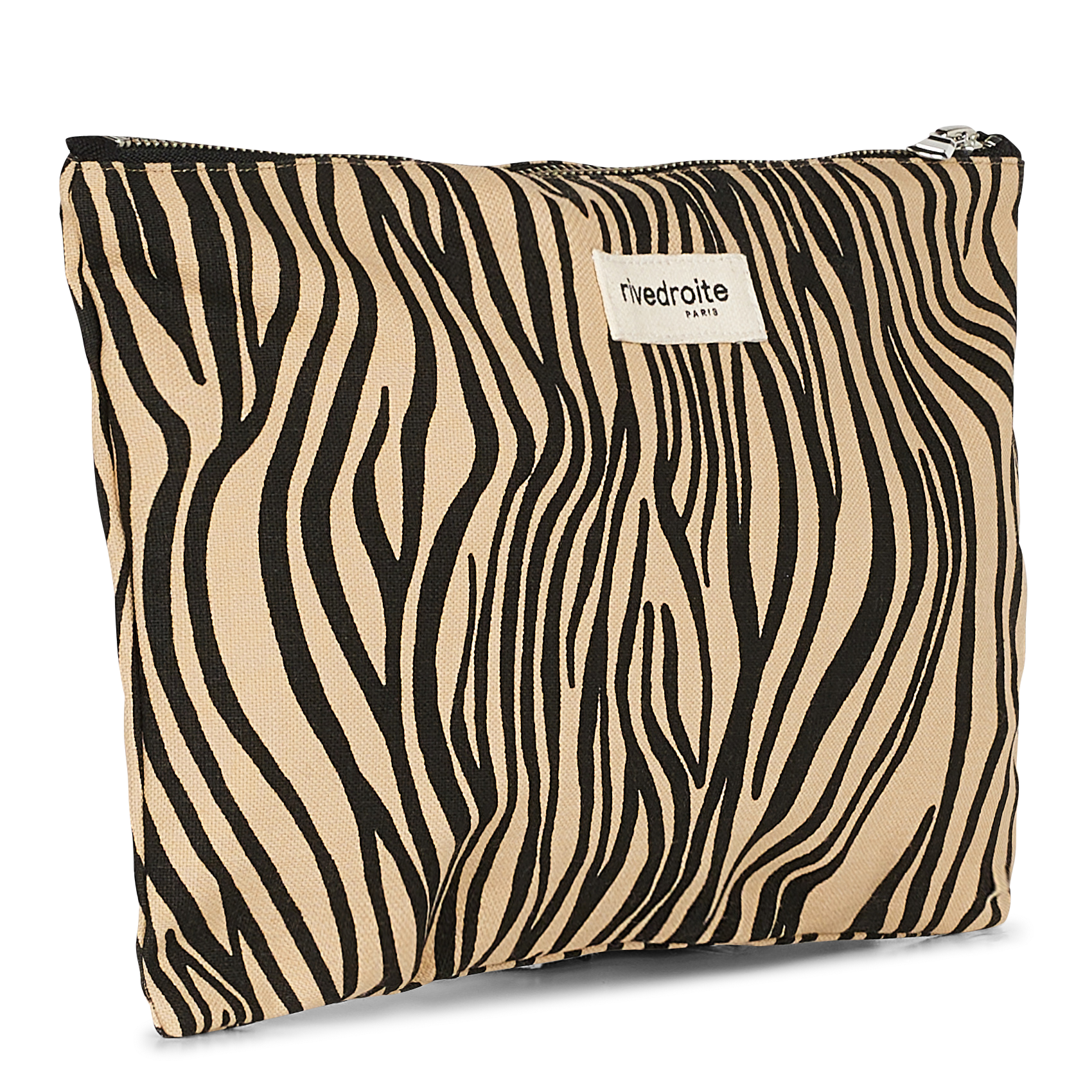 Printed cotton clutch bag RIVEDROITE PARIS Beige