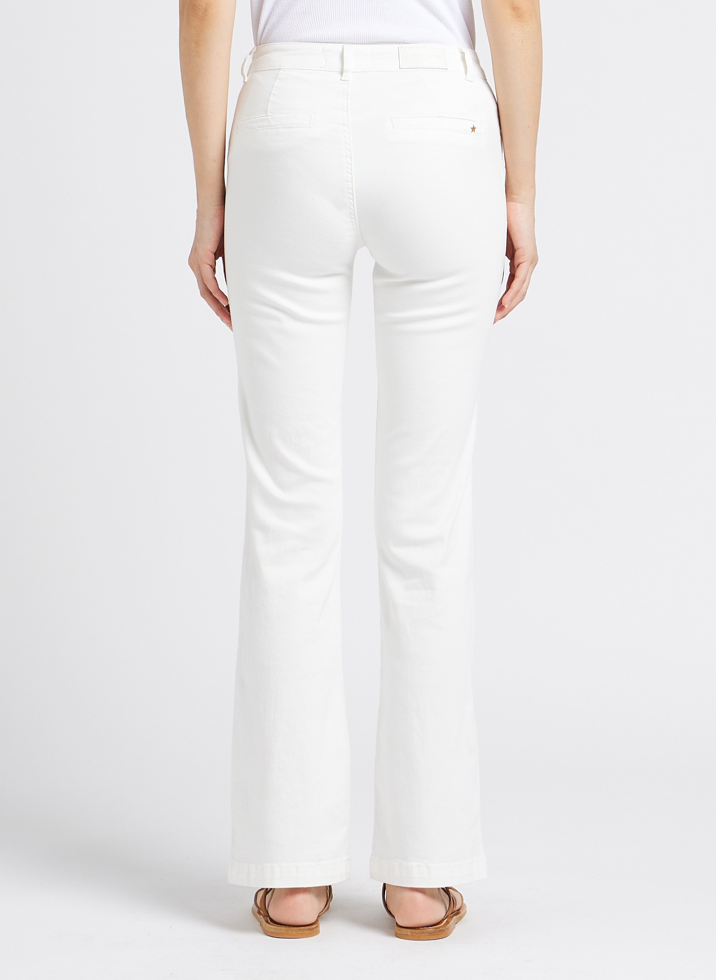 Rechte jeans van stretchkatoen LA PETITE ETOILE Beige