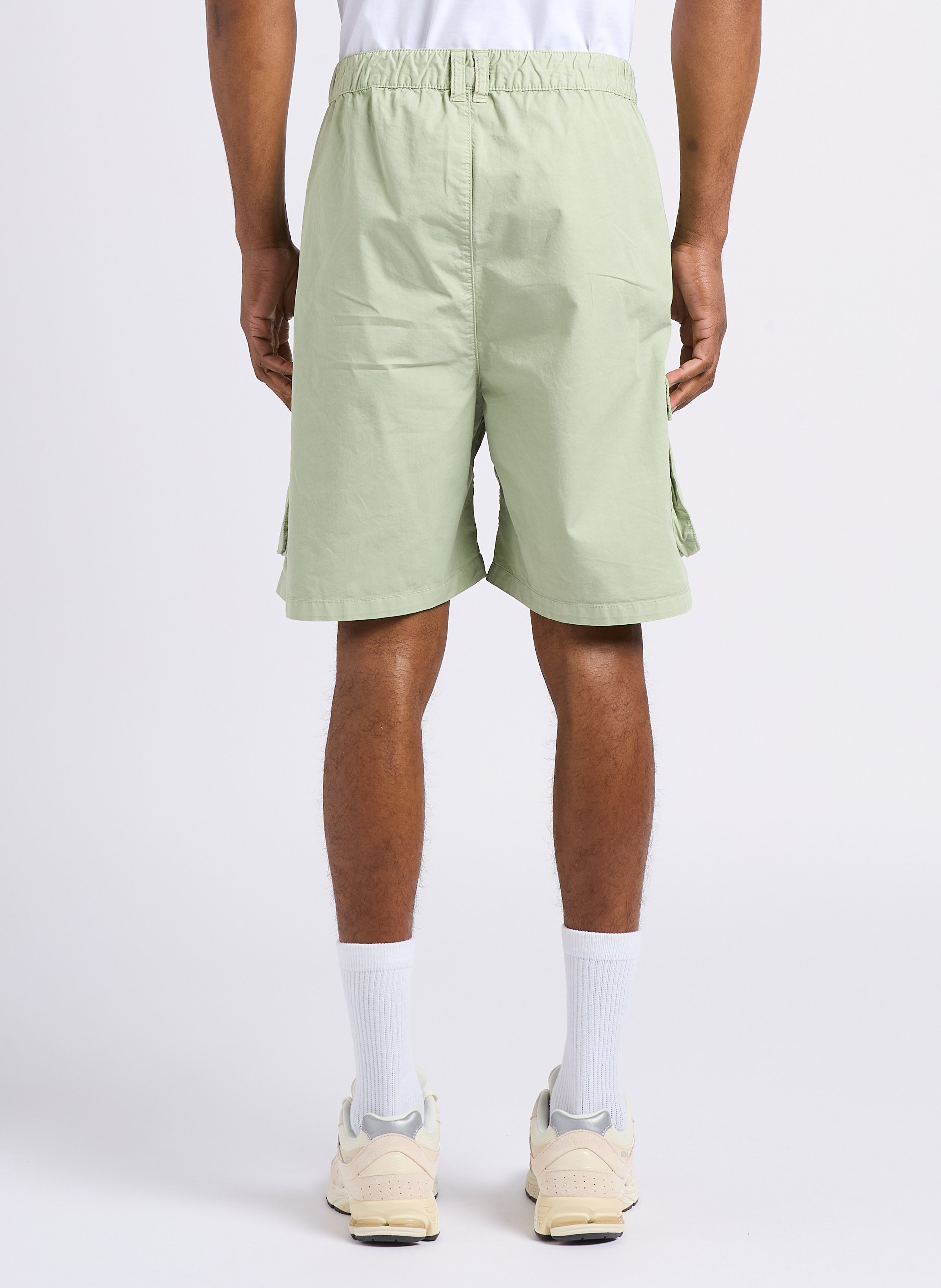 Short cotton twill cargo Beige