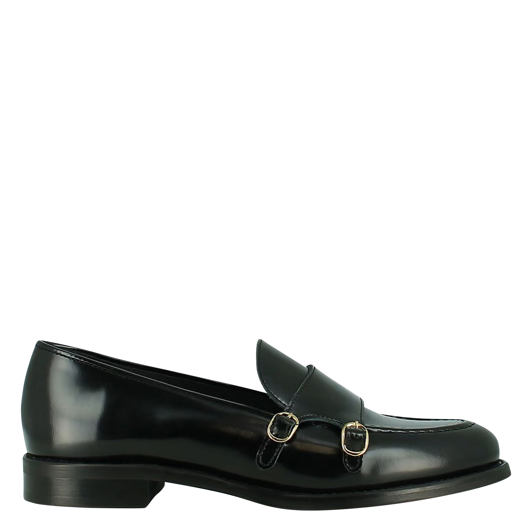 Buckle Loafers in Polished Leather JONAK Black