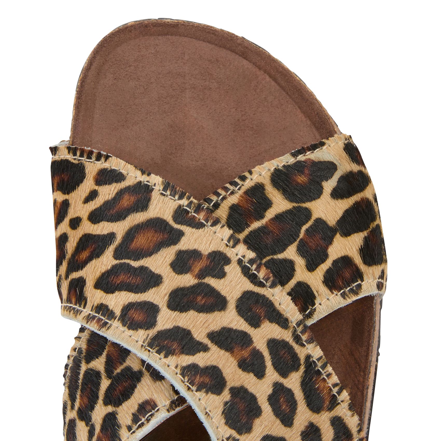 Flat pony hair leather sandals BOSABO Multicolored