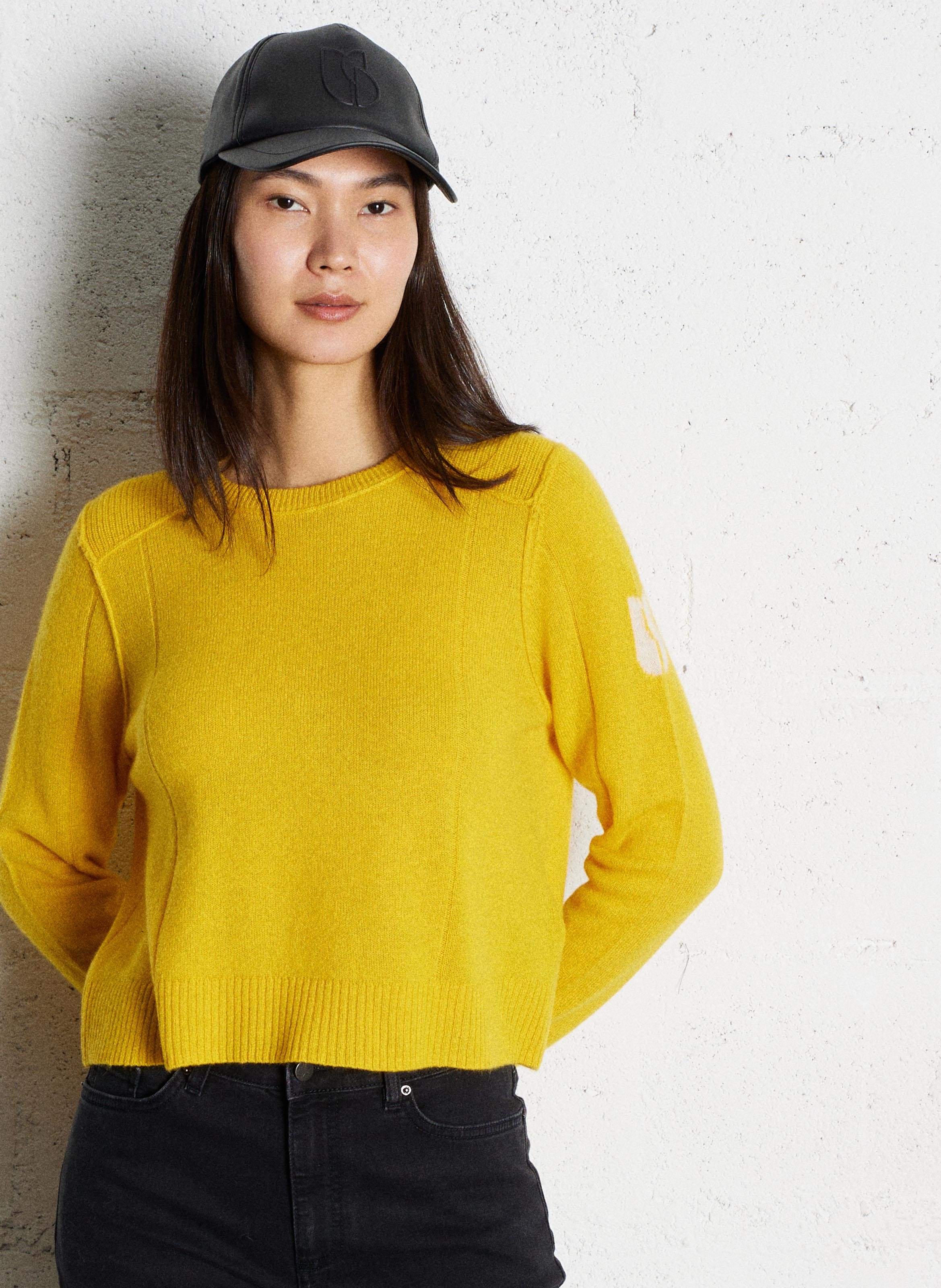 Col Rond Pull Cachemire Jaune Pull Col Rond En Cachemire JAUNE