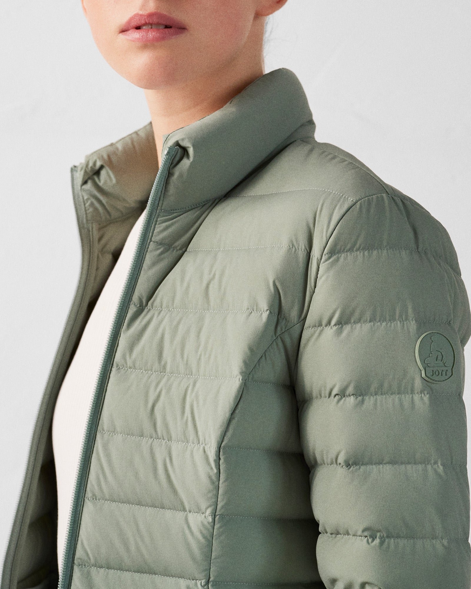 Lightweight stretch down jacket Maia JOTT Green