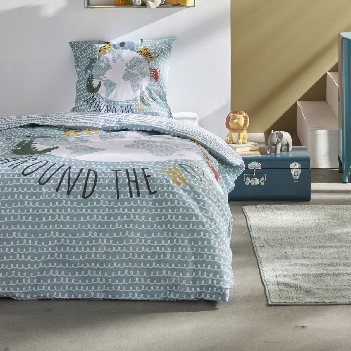 Printed cotton bed set TODAY LINGE DE MAISON Blue