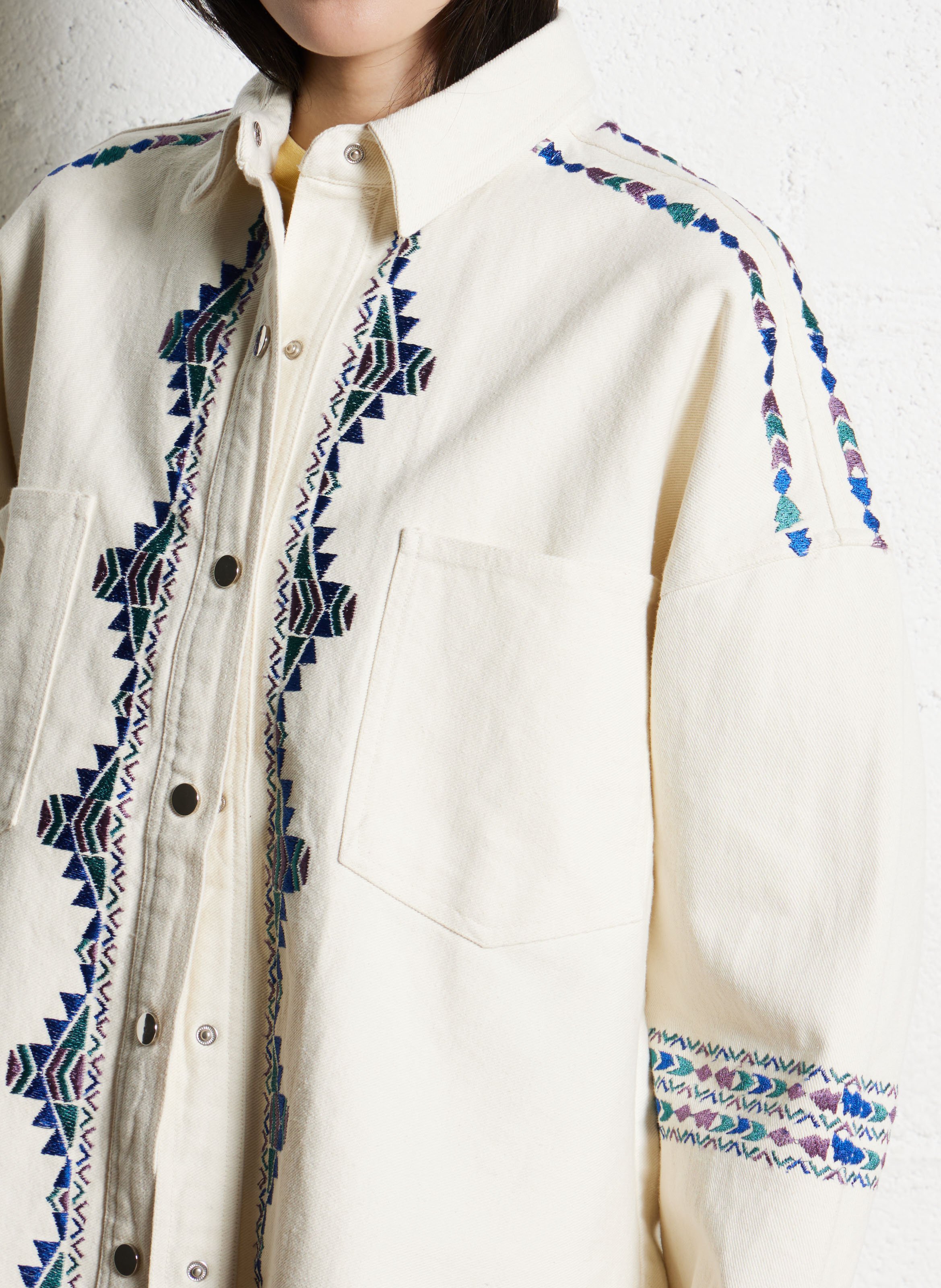 Veste col classique en coton LOLLYS LAUNDRY Beige