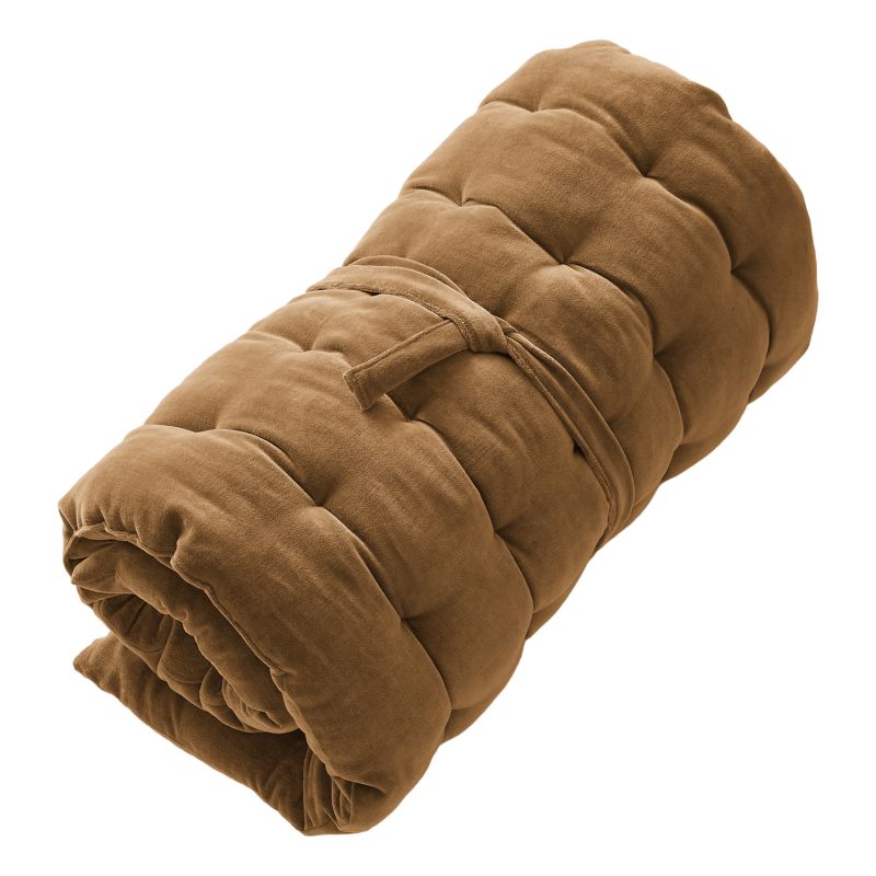 Cotton velvet floor cushion L'EFFET PAPILLON