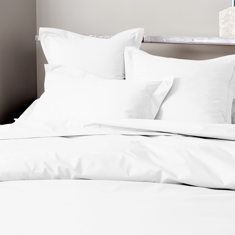 Cotton percale pillow case COTON PUR White