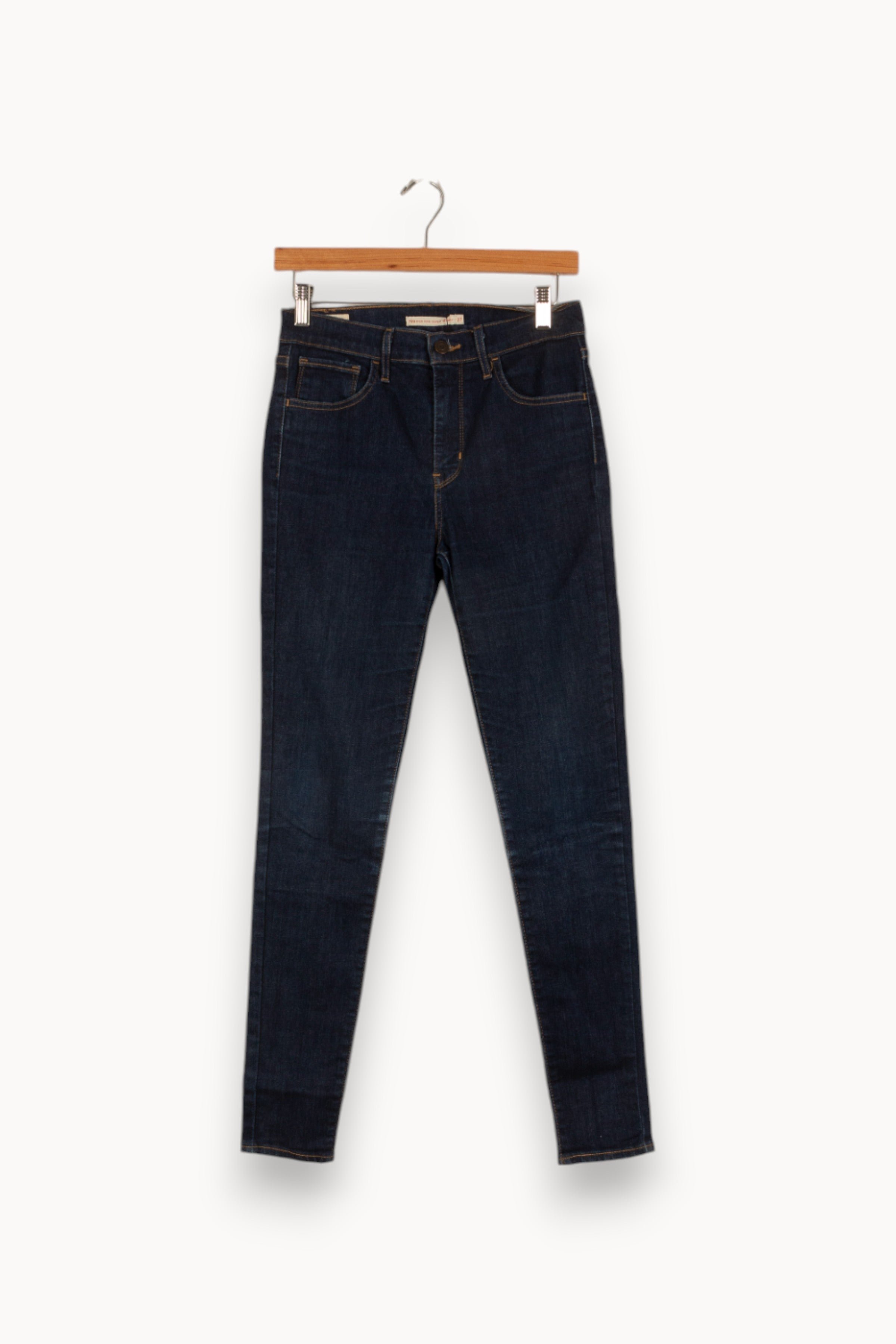 Cropped slim jeans with studs LEVI'S - Seconde main Blue