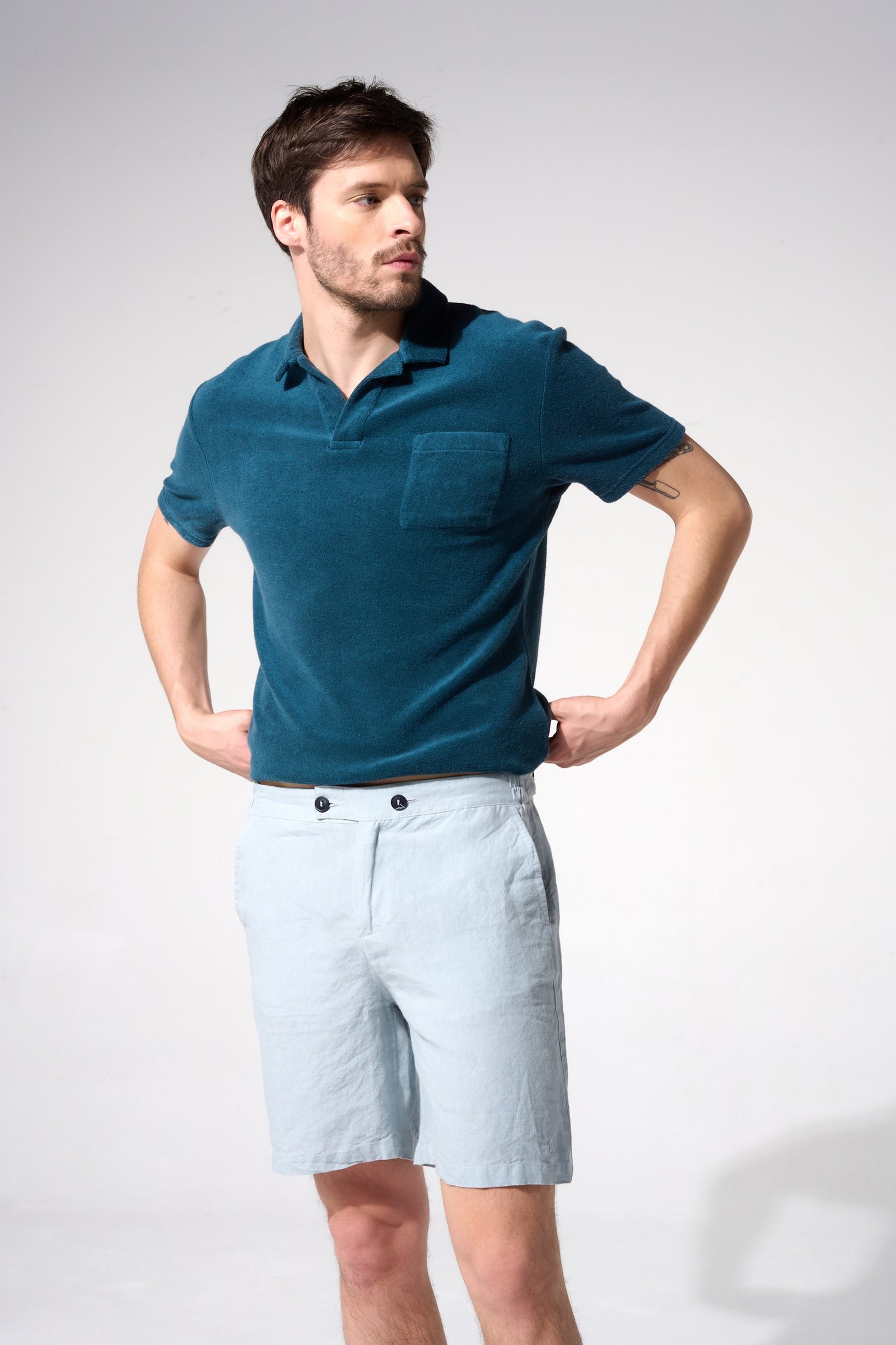 Linen Bermuda shorts APNEE Blue