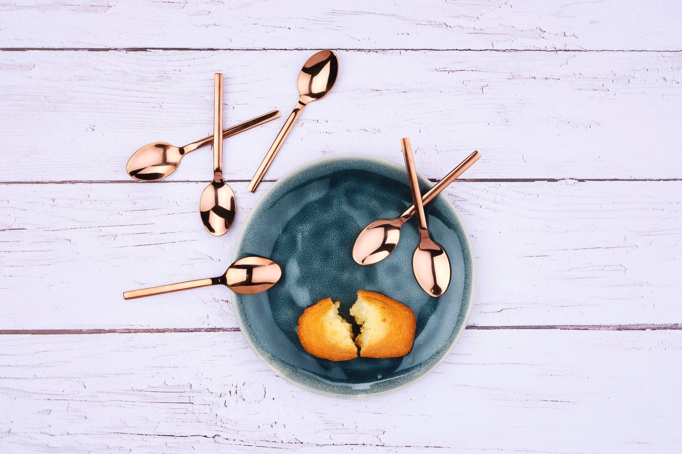 Set of 6 Emund teaspoons - copper BJORN Brown