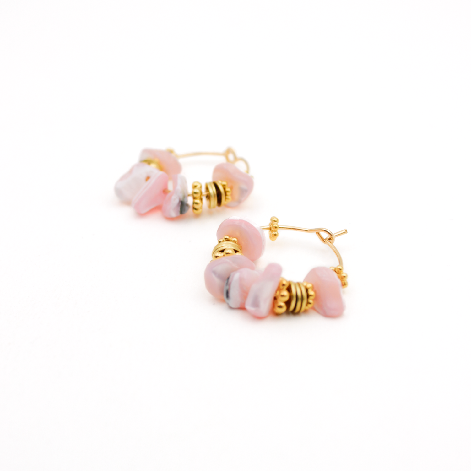 "Créoles crunchs - Christelle" L'ATELIER DES DAMES Golden