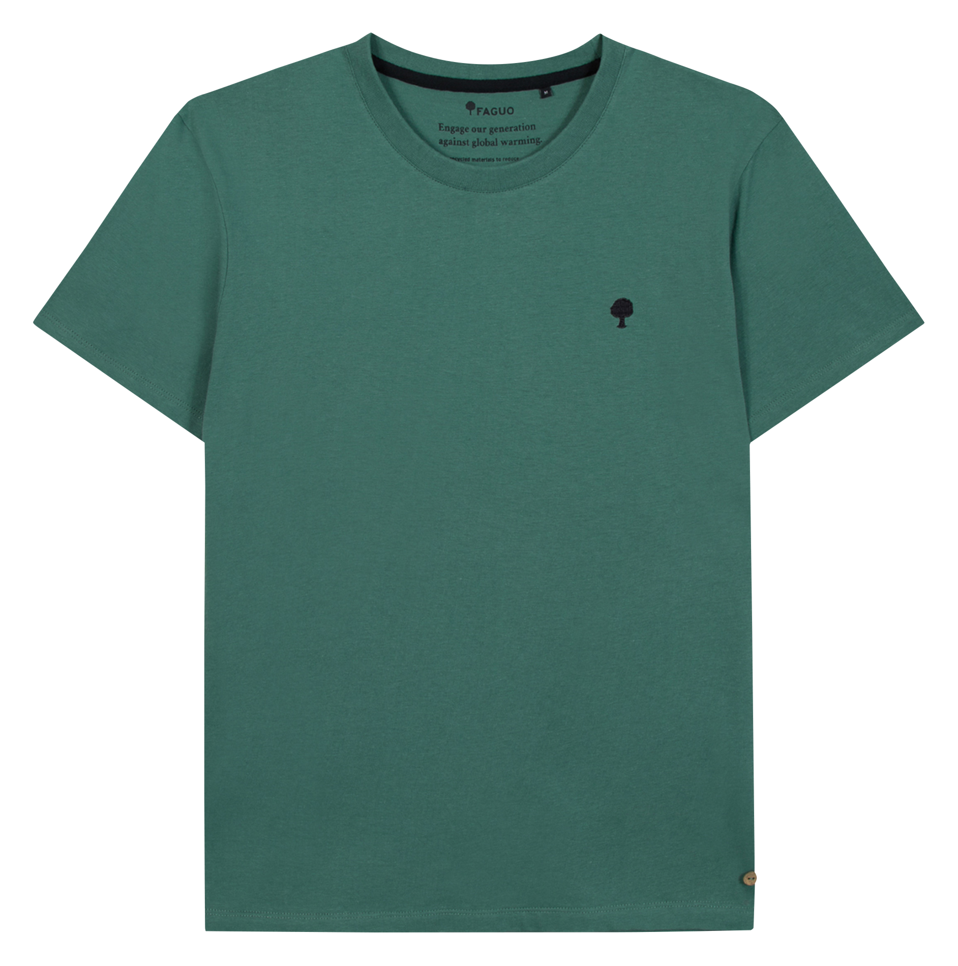 Gerade geschnittenes T-Shirt aus Baumwoll-Mix FAGUO Grun