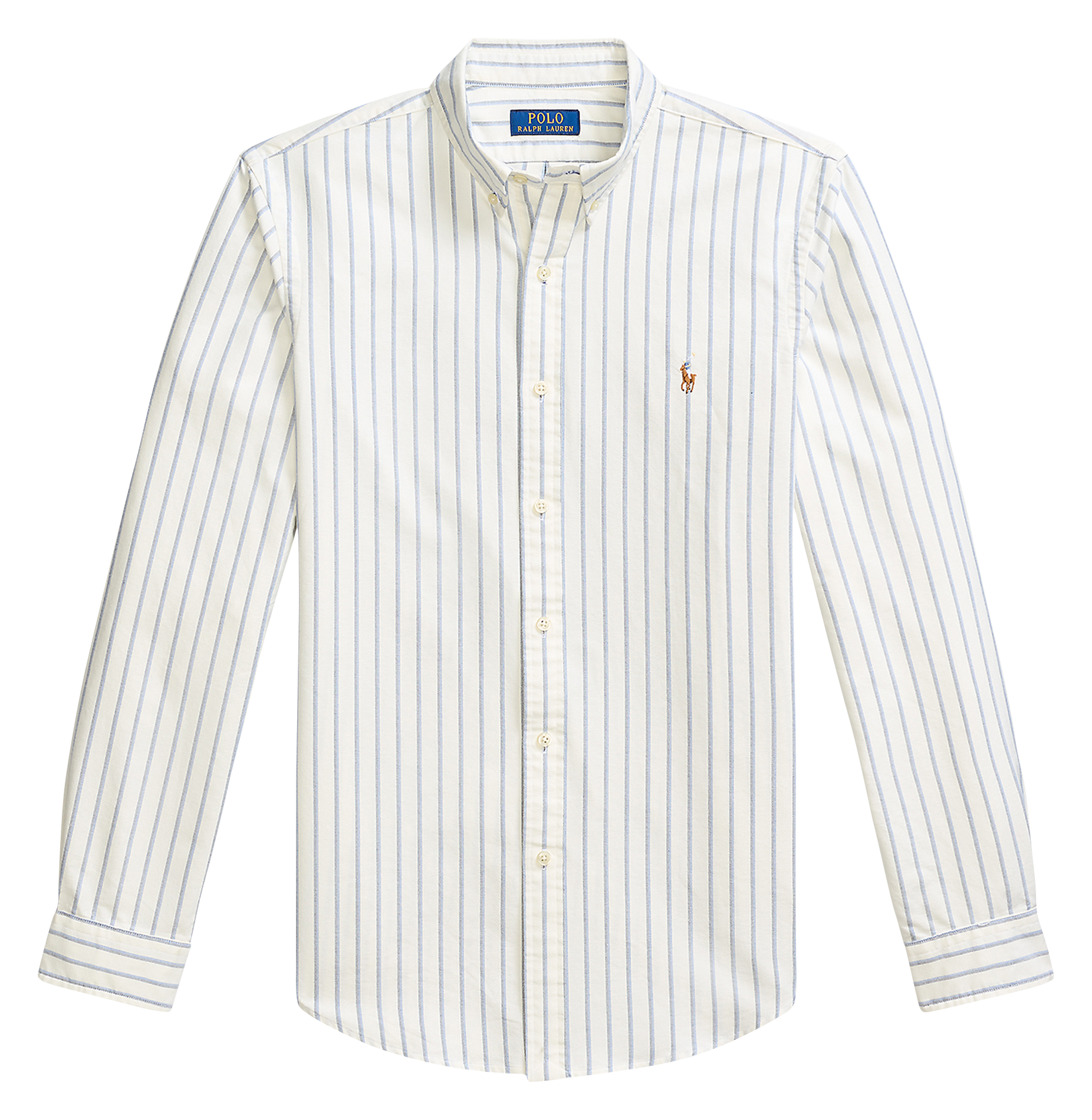 Chemise col classique manches contrastantes en coton POLO RALPH LAUREN White