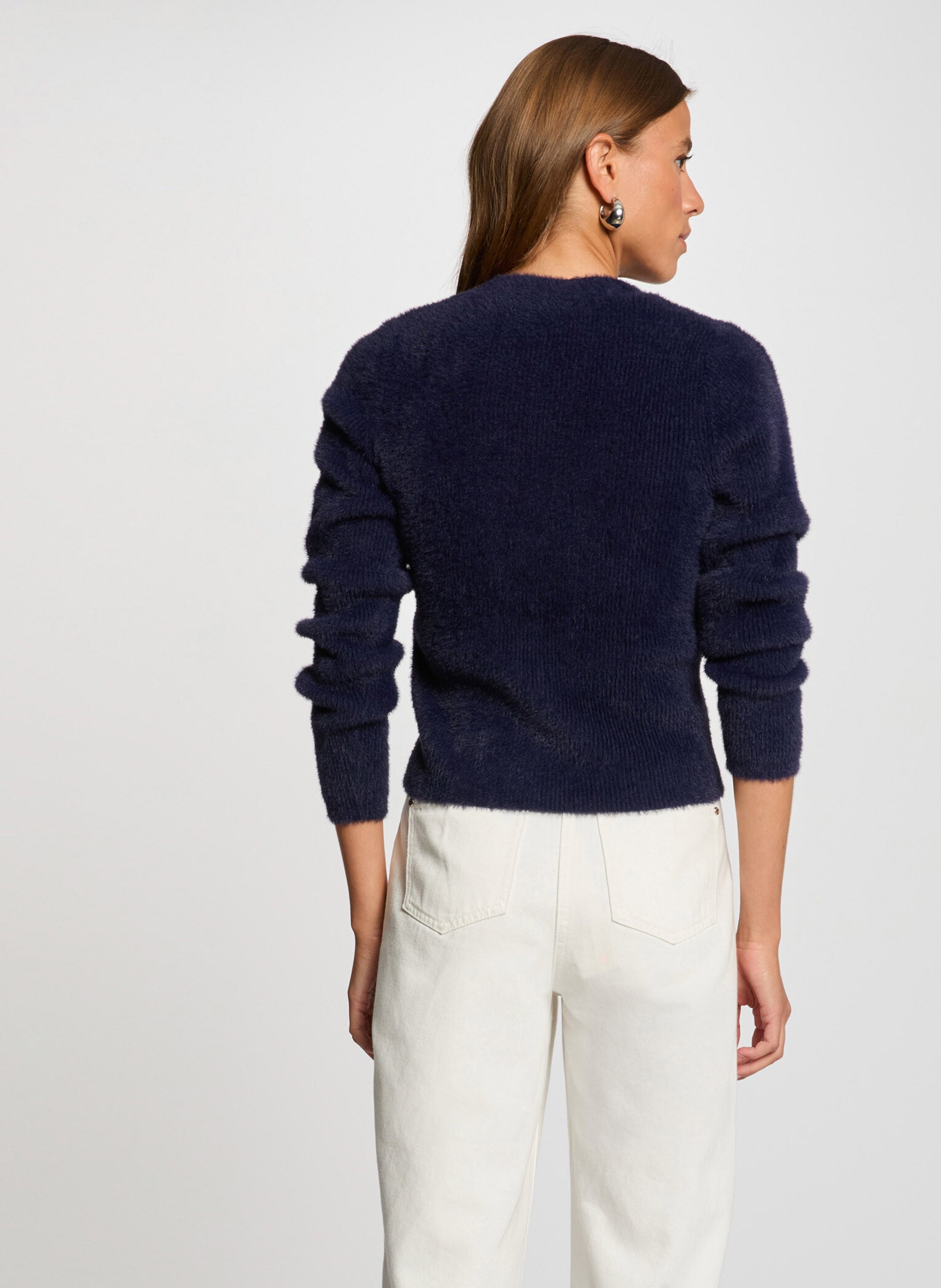 Gilet col V MORGAN Bleu