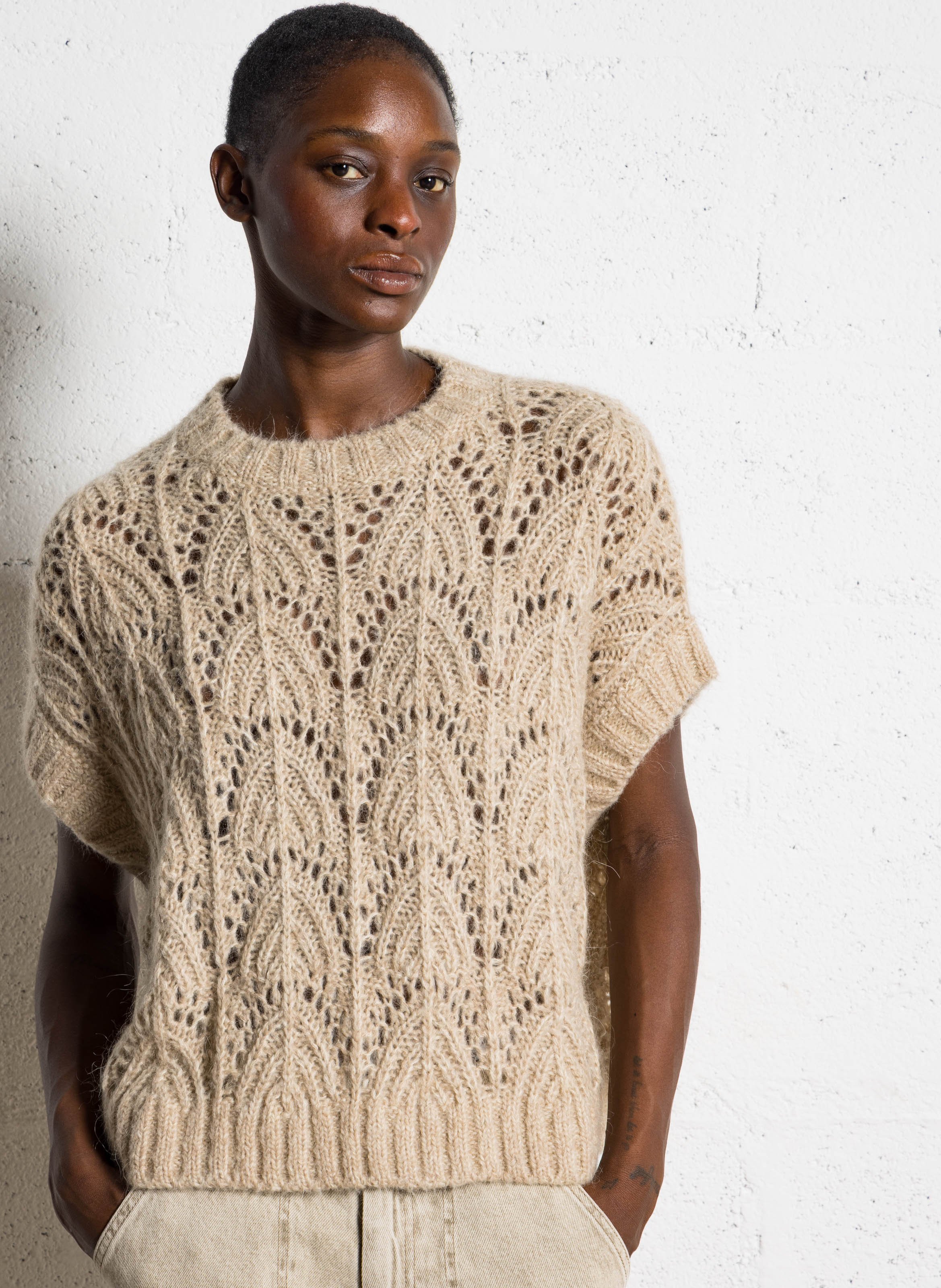 T-shirt met korte mouwen, ronde hals, effen BELLEROSE