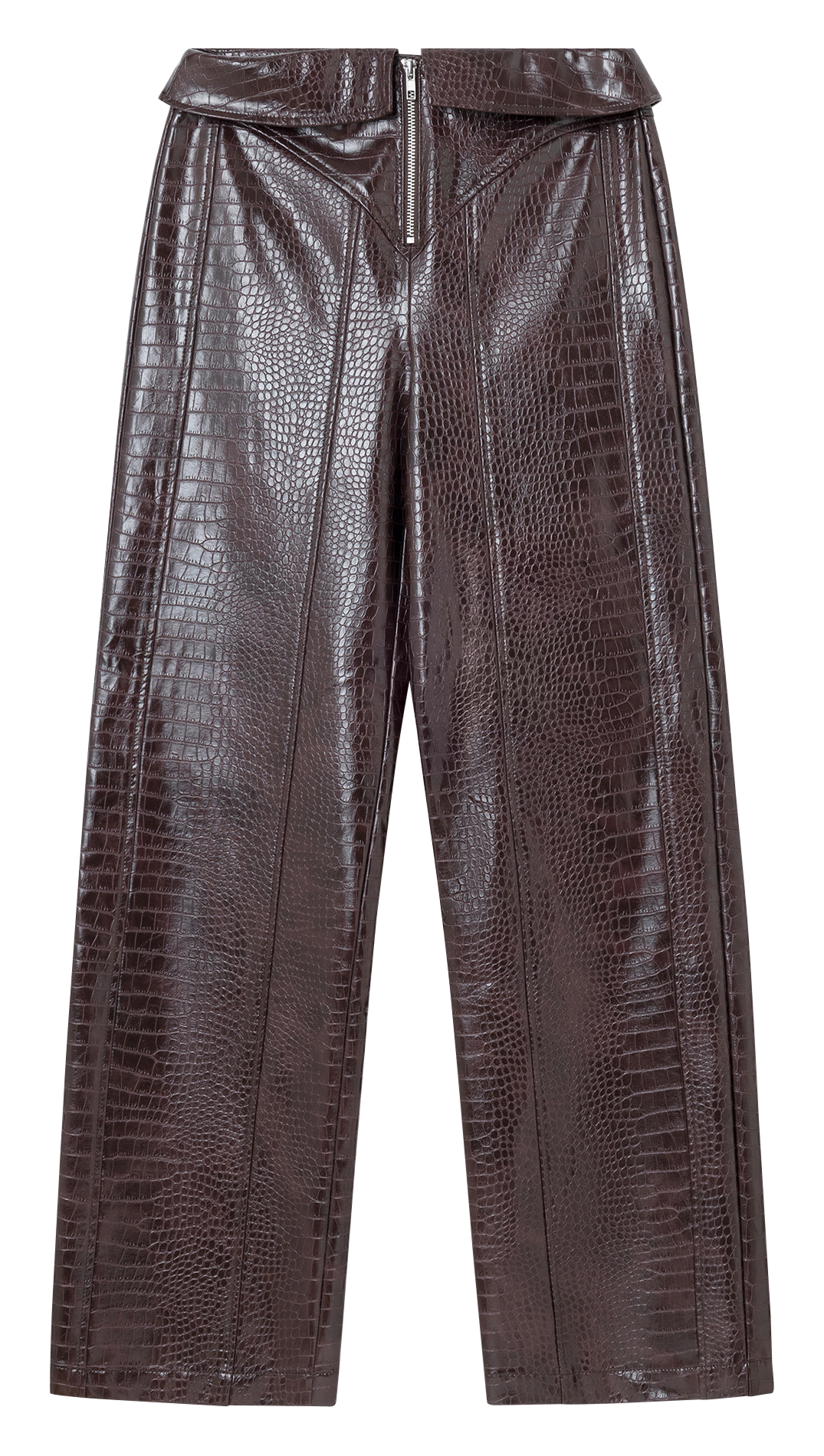 Leather-effect straight-leg pants LAAGAM Red
