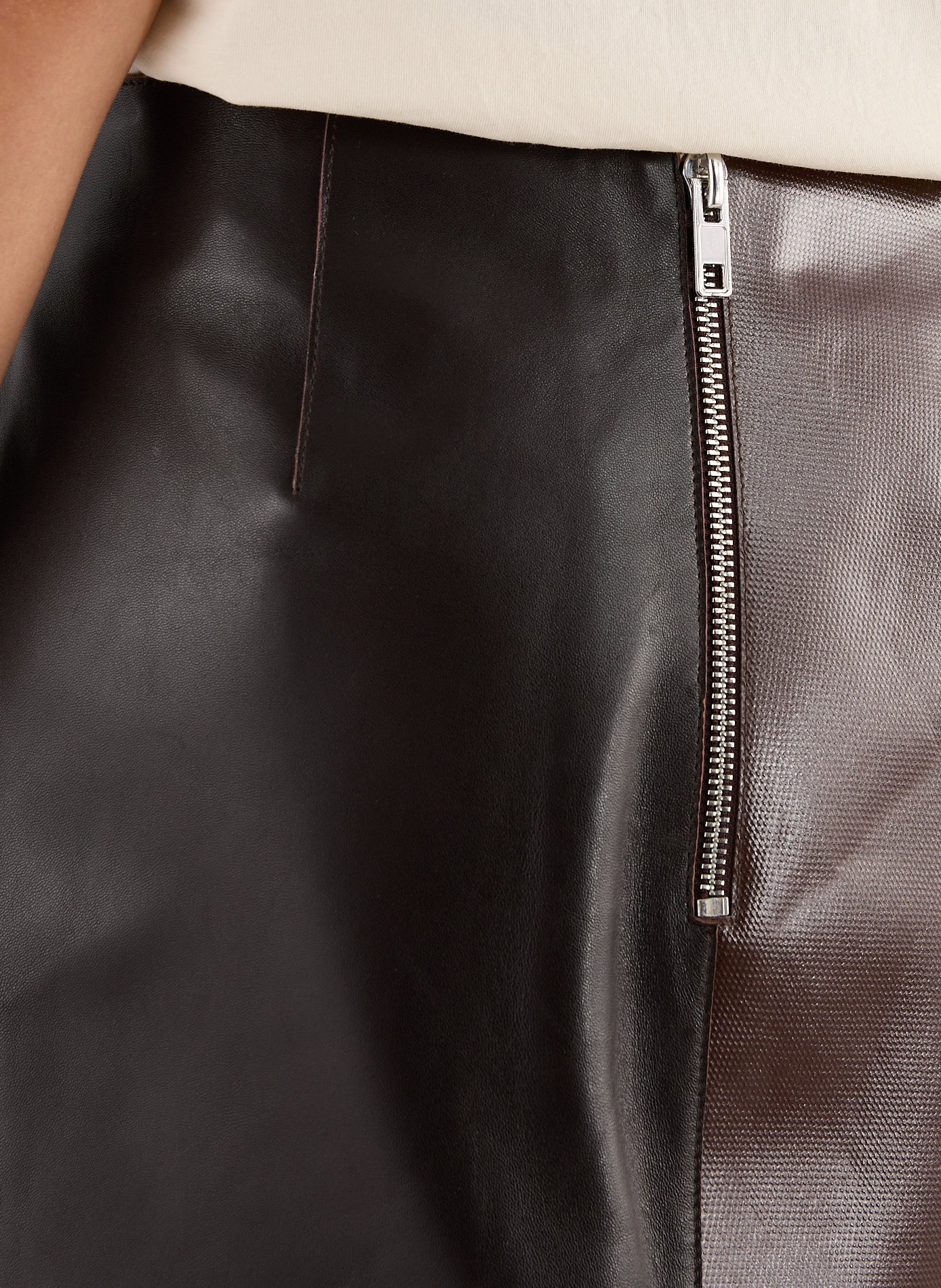 Leather skirt SAISON 1865 Brown