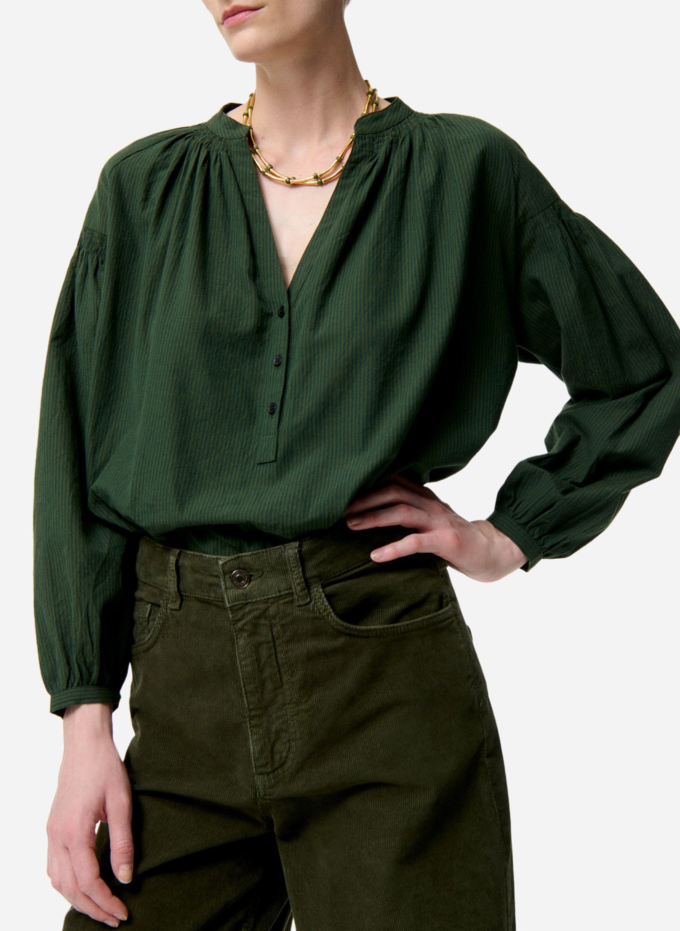 Oversized cotton blouse VANESSA BRUNO Green